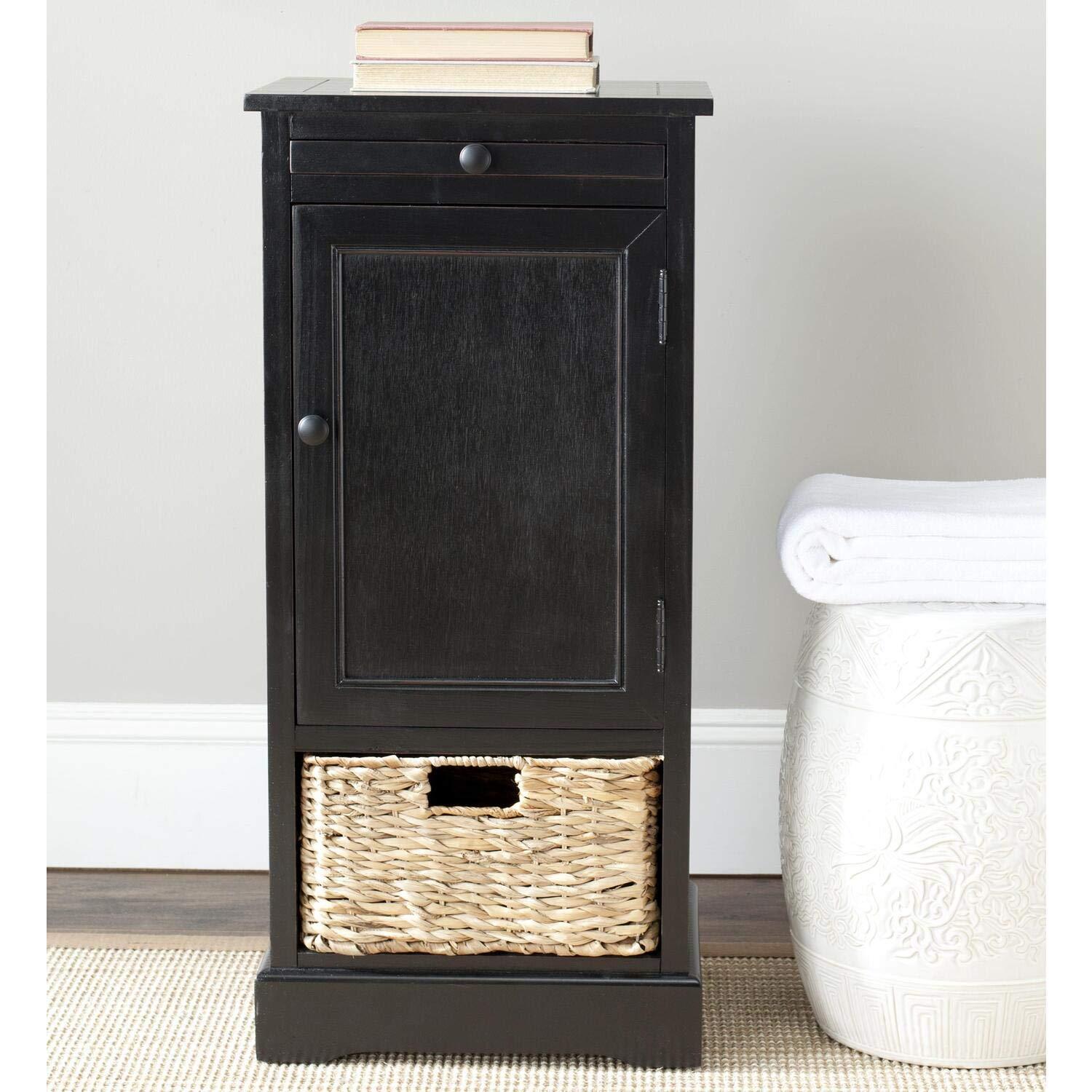 Raven Storage Unit - AMH5703 - Distressed Cream - Safavieh Couture
