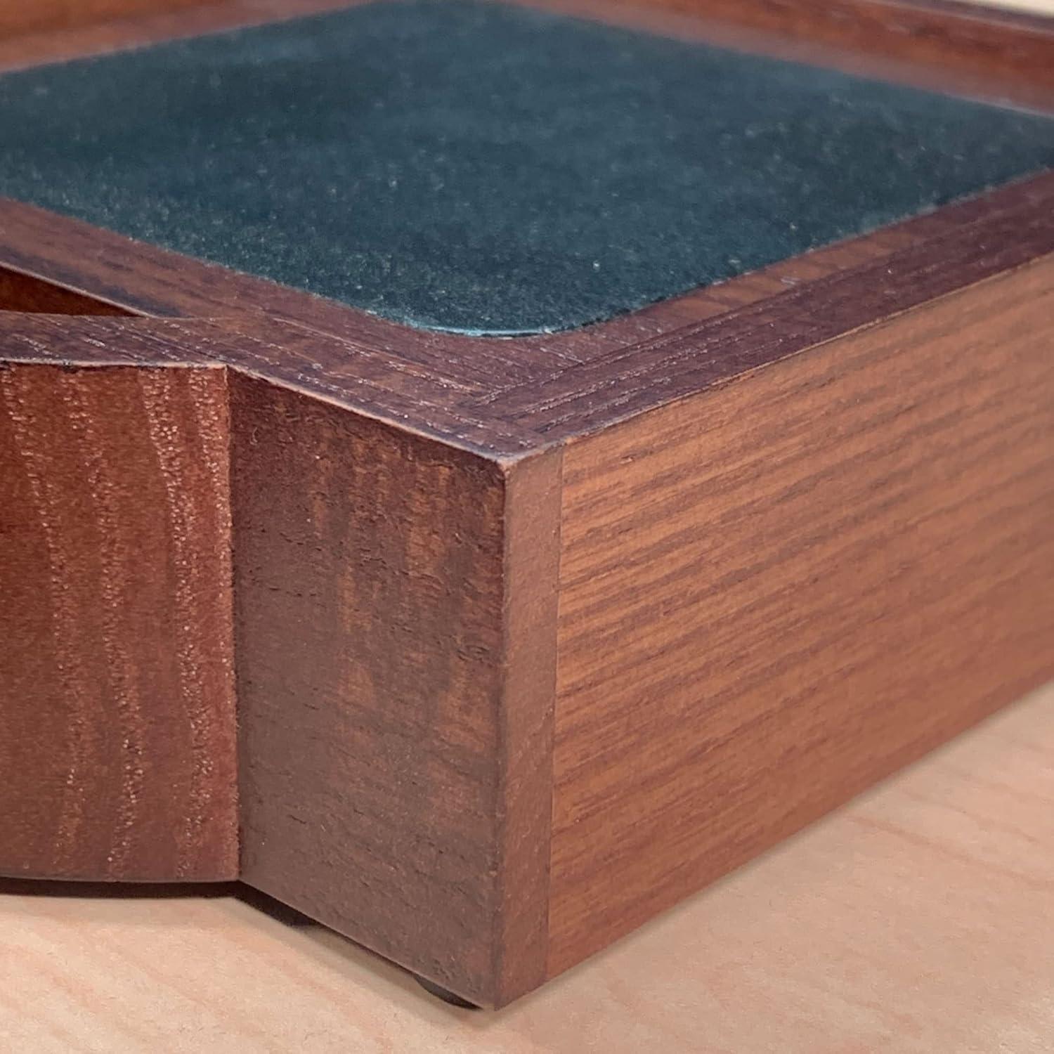 Dacasso Walnut & Leather Coaster Set