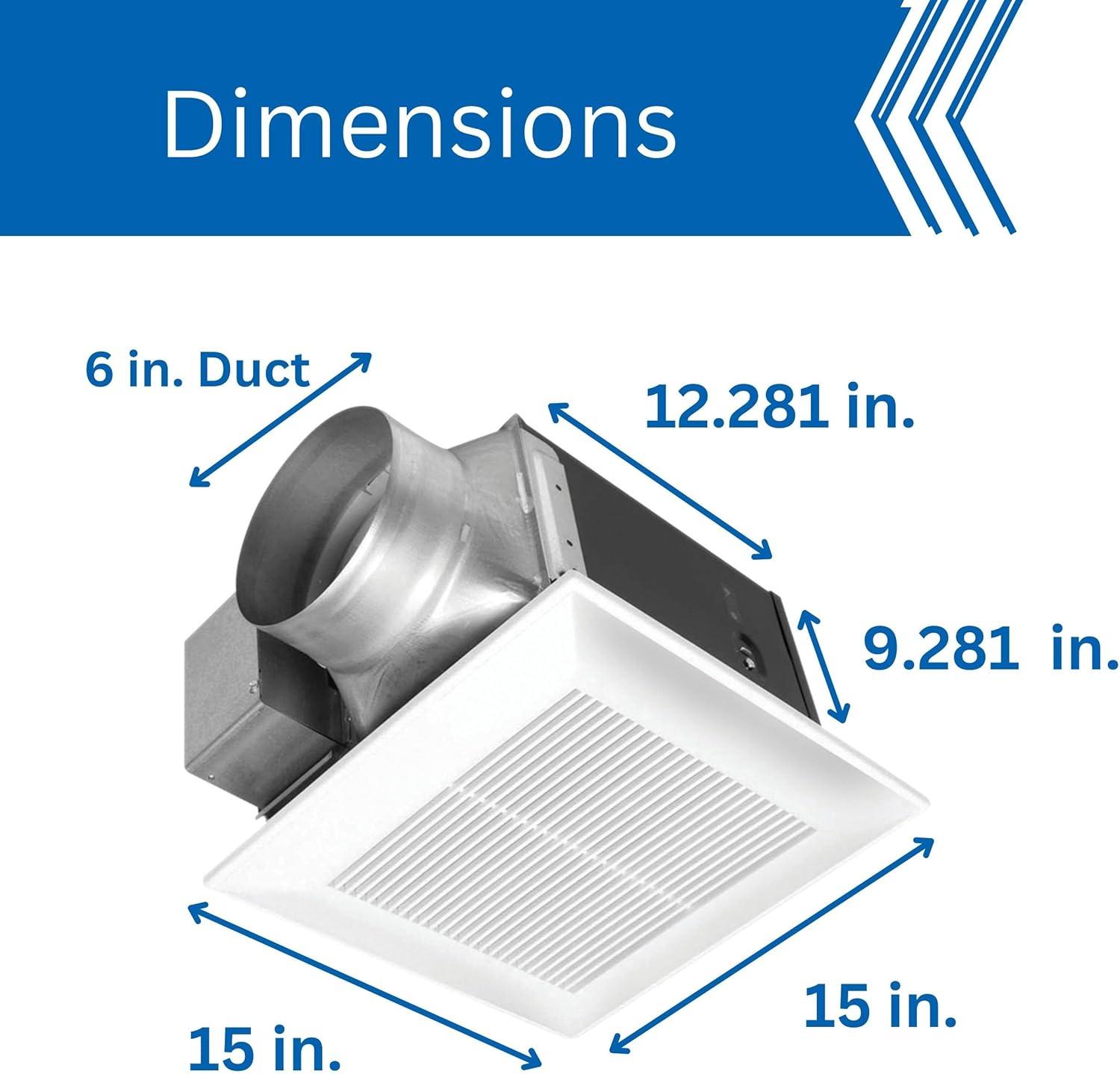 WhisperCeiling 290 CFM White Ceiling Mounted Ventilation Fan