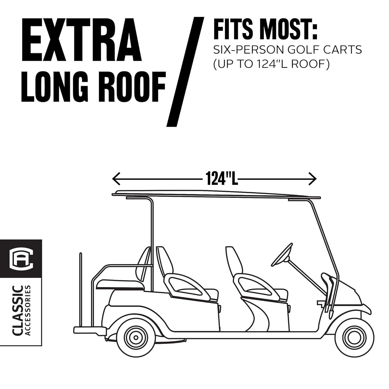 Classic Accessories Fairway Elastic Mildew Resistant Golf Cart Cover By Classic Accessories