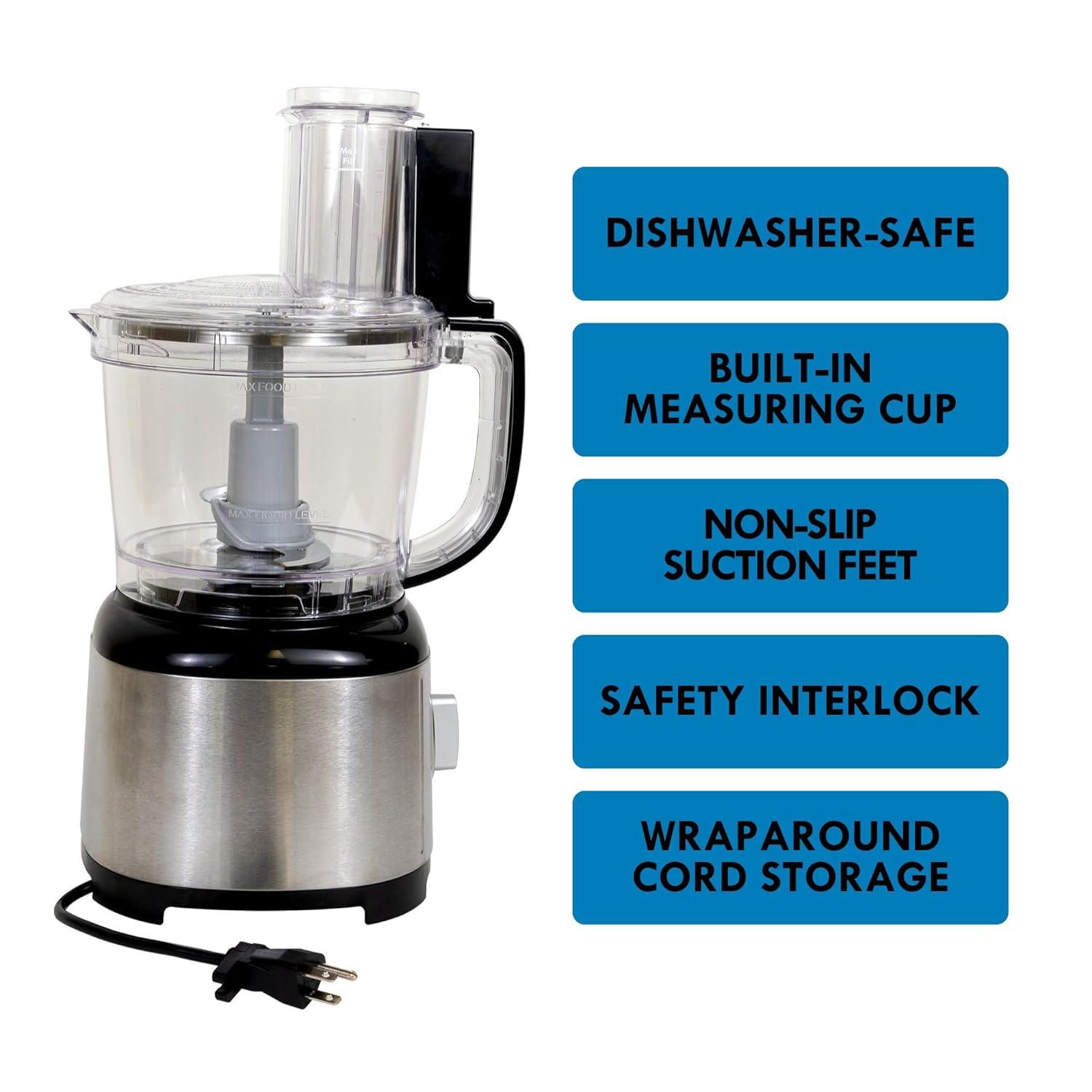Kenmore Kenmore Food Processor and 11 Cup Vegetable Chopper for Chop, Slice, Shred, Mince, Grate & Puree