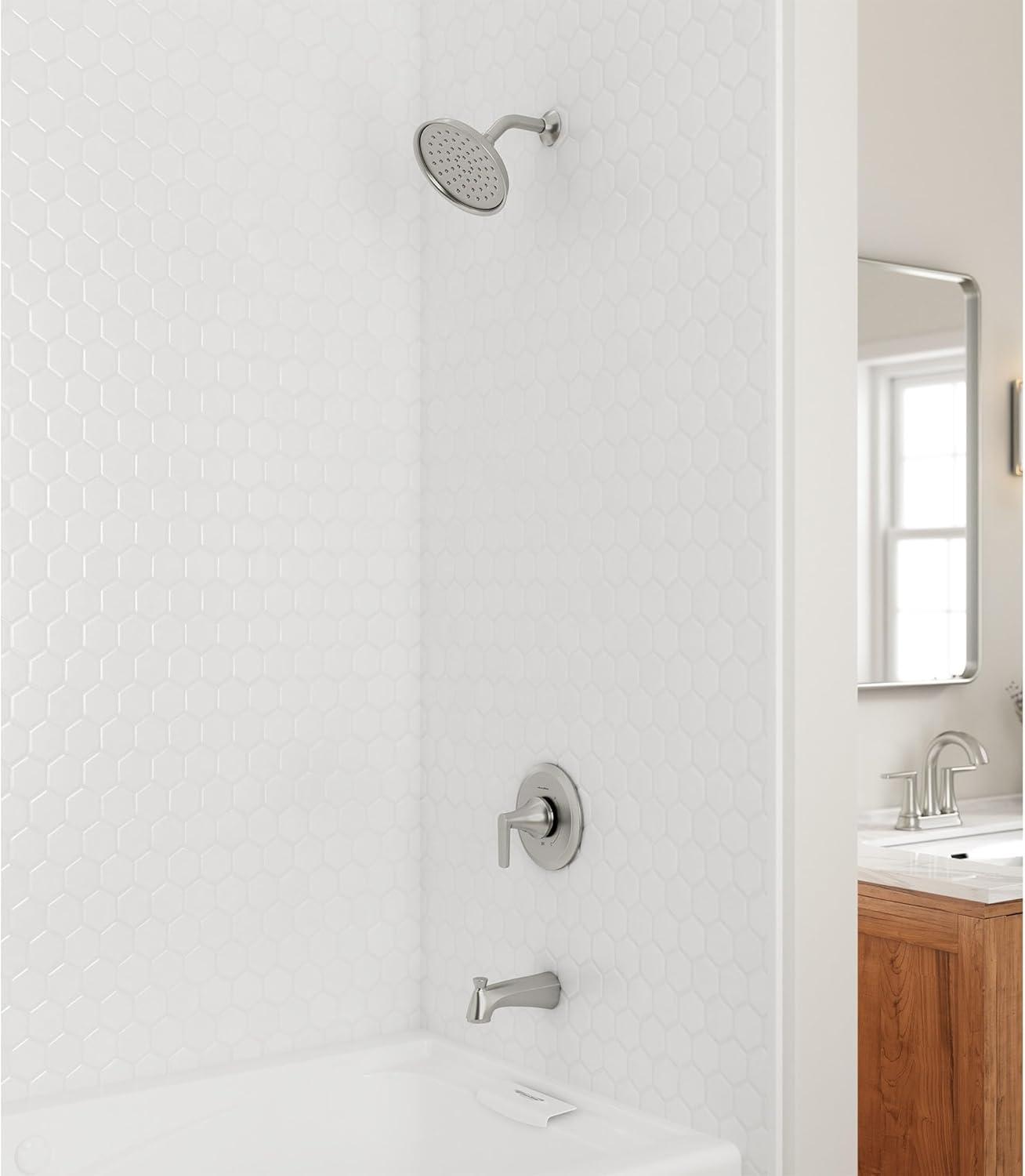 Brushed Nickel Tub and Shower Trim Kit with Valve