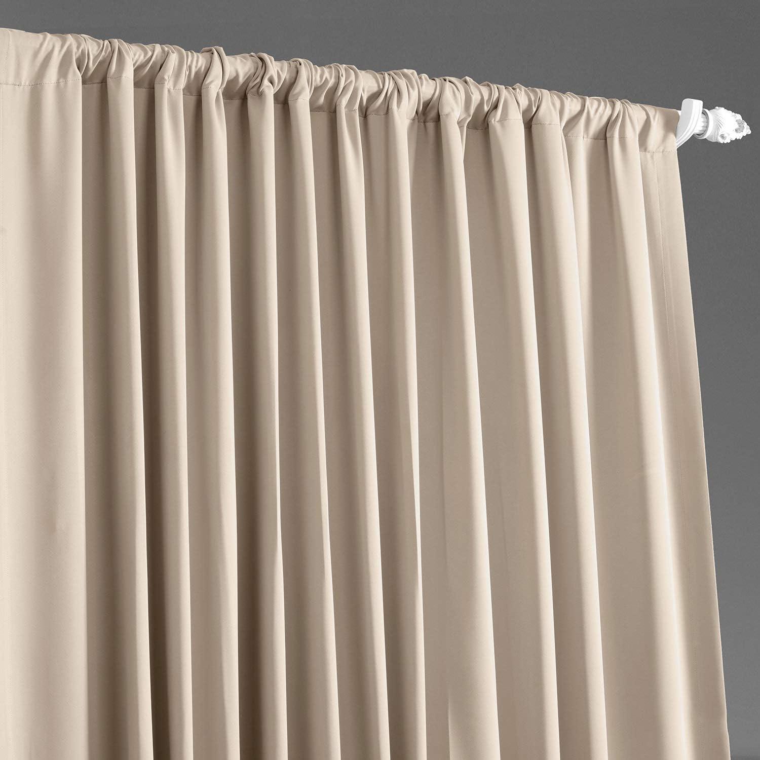 Eggnog Extra Wide Blackout Polyester Curtain Panel