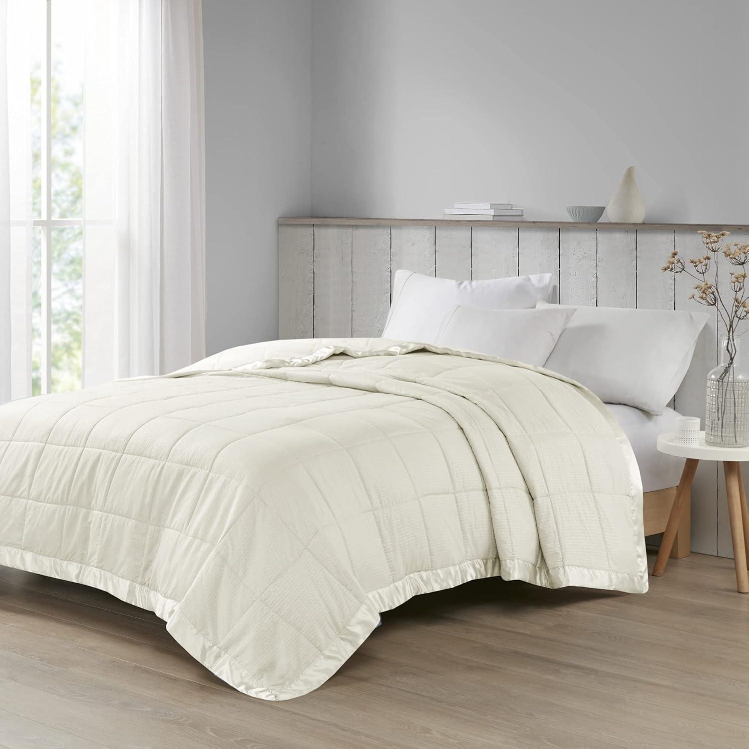 Cambria Oversized Down Alternative Blanket with Satin Trim