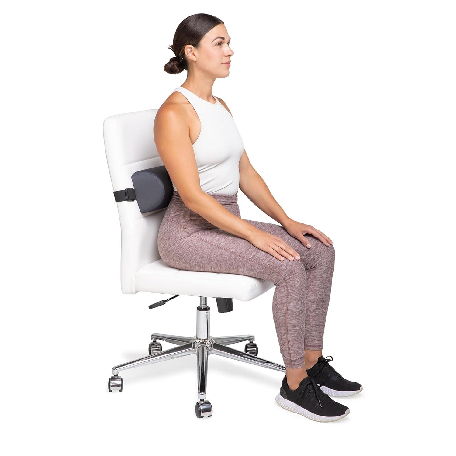 OPTP The Original McKenzie D-Section Lumbar Roll – USA Made Low Back Lumbar Support Pillow for Office, Back Pillow for Car and Travel