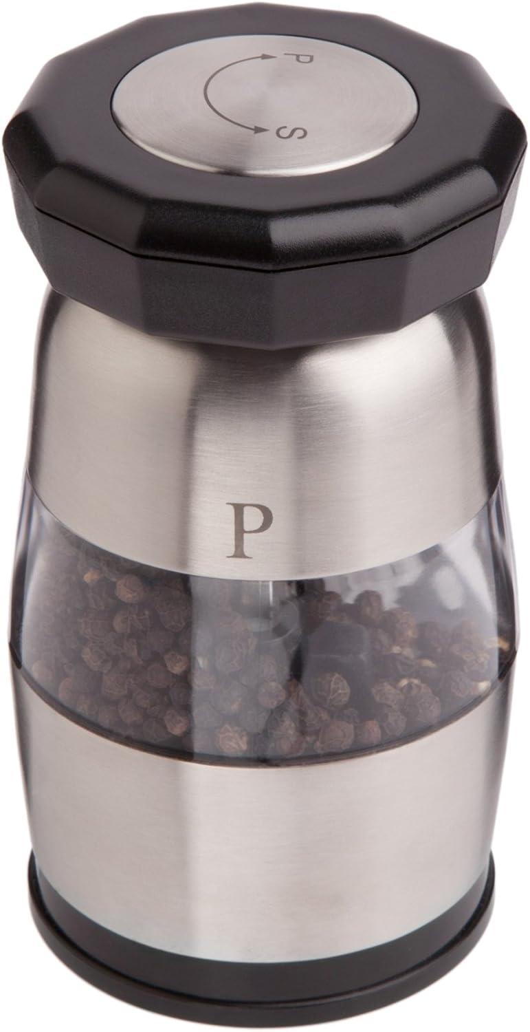 Stainless Steel Dual Chamber Salt and Pepper Grinder