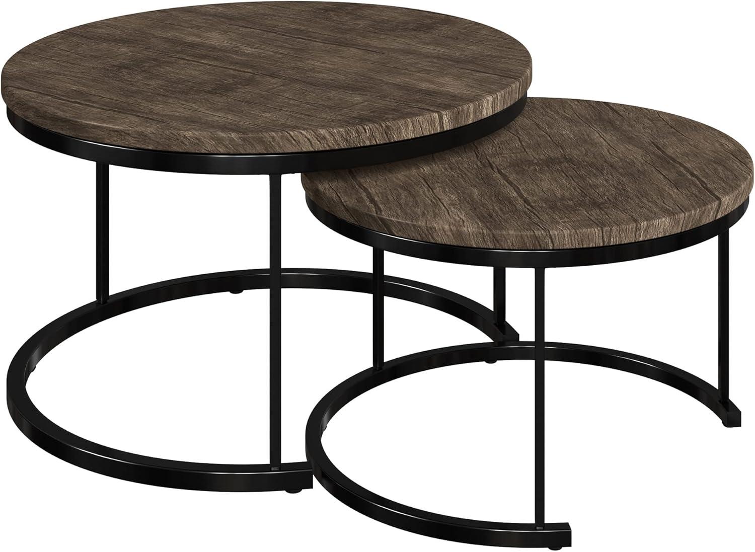 Lavish Home Set of 2 Nesting Coffee Table