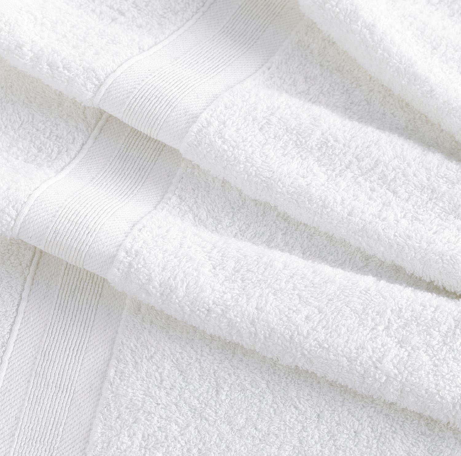 White Quick-Dry Turkish Cotton Bath Towels 27" x 54" Set of 4