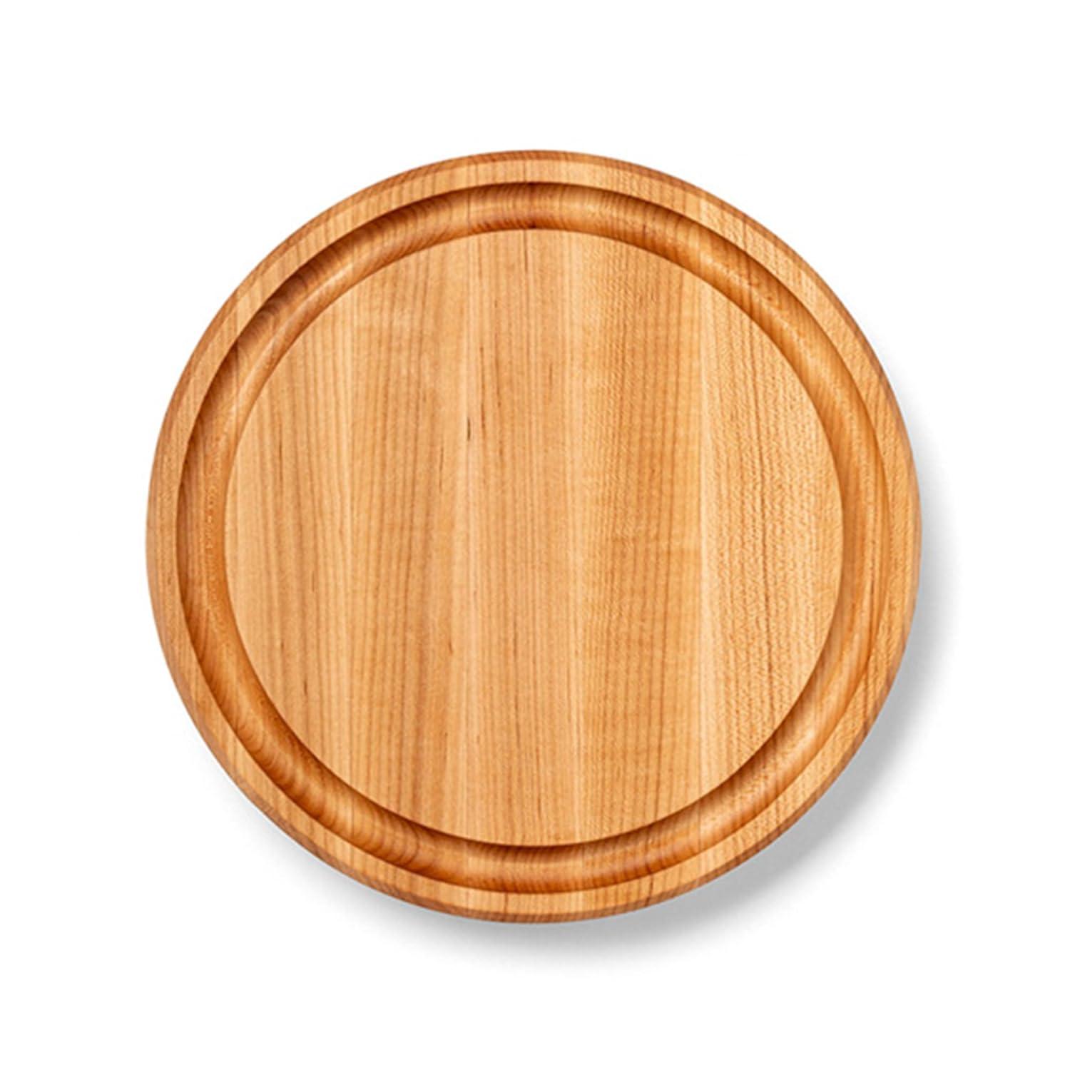 John Boos Chef's Collection Round Maple Cutting Board with Groove