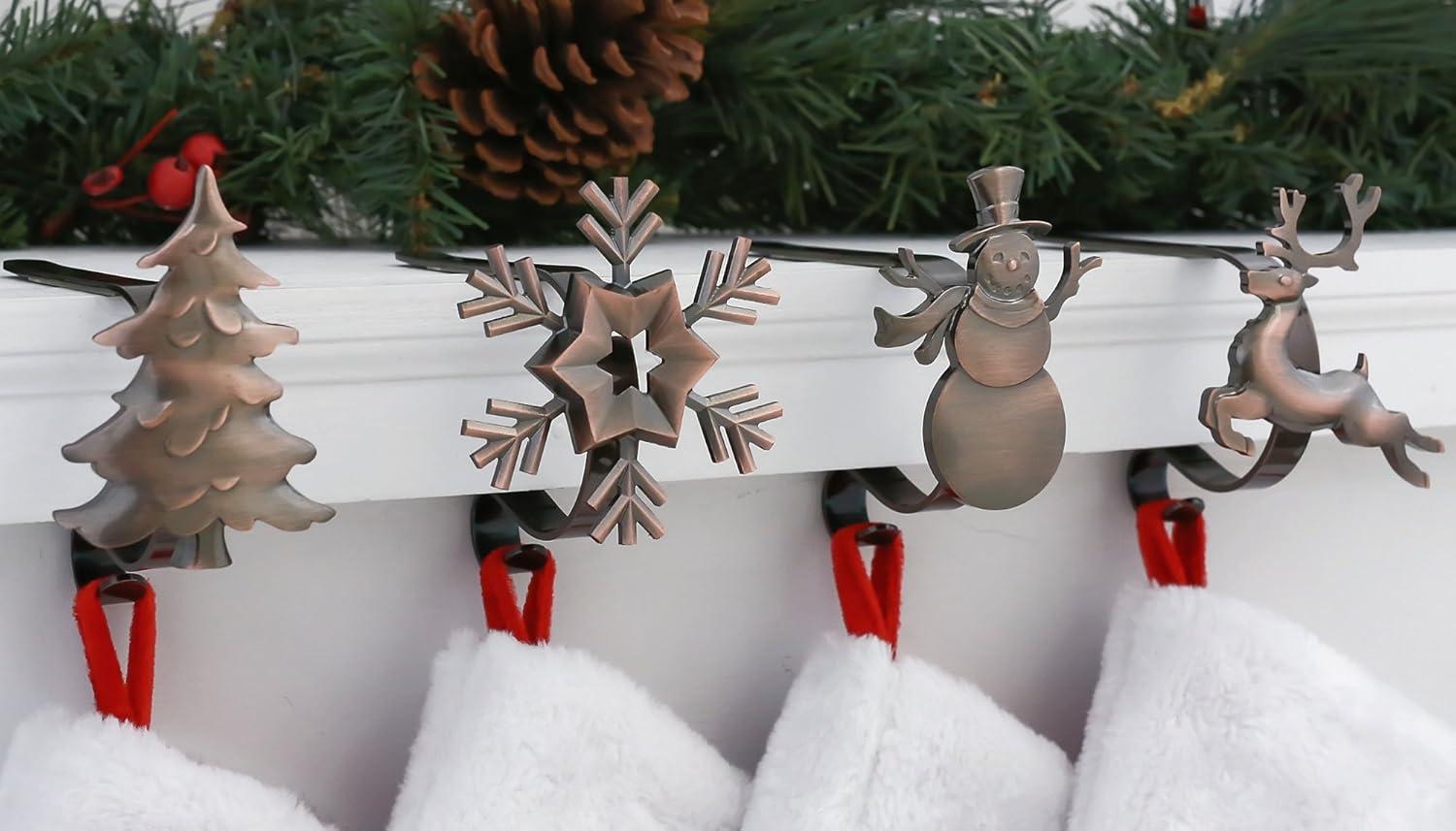 Haute Decor Original MantleClip 4 Piece Stocking Holder & Reviews | Wayfair