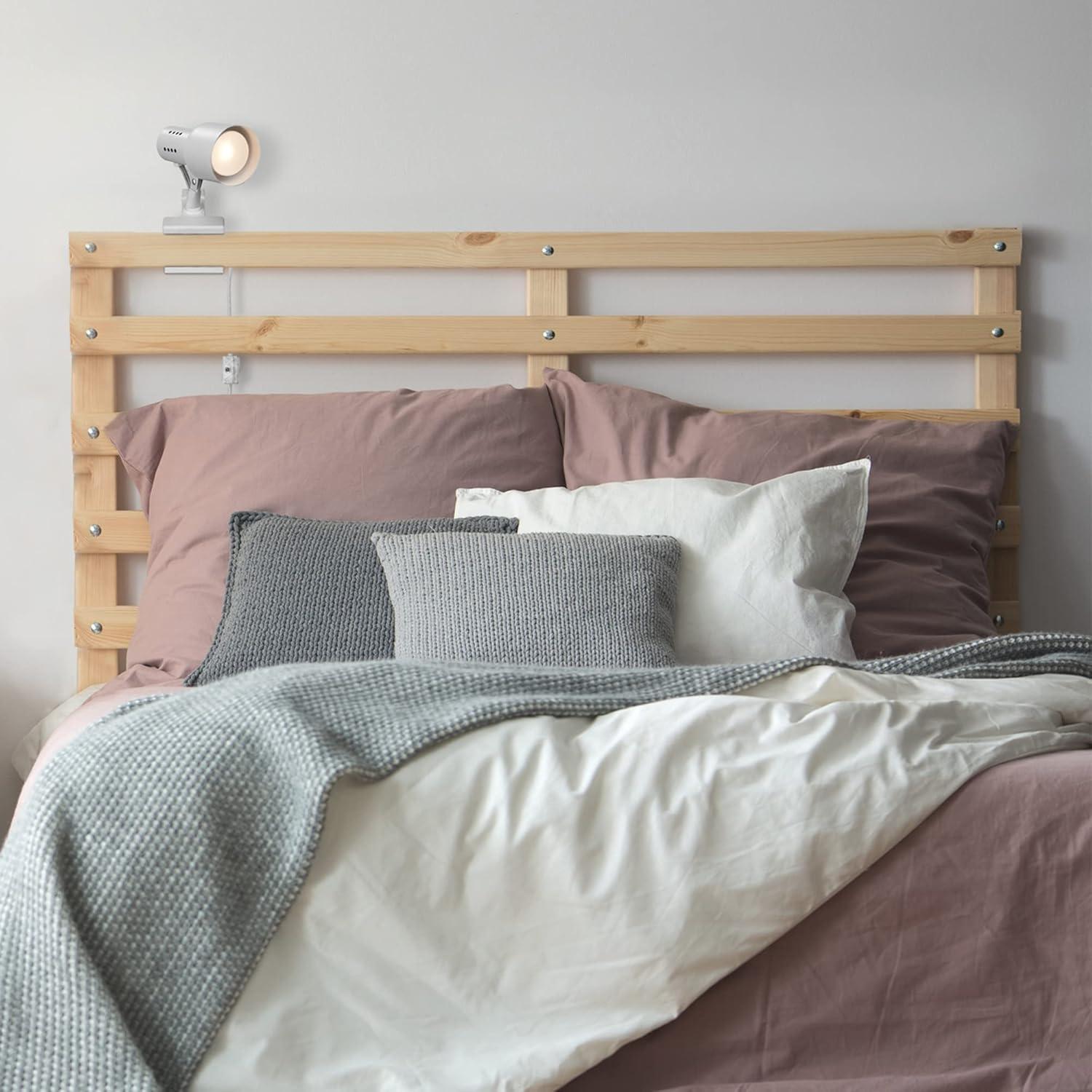 GLOBE Electric 62000010 32" Multi-Joint Desk Lamp with Metal Clamp, Matte Brass, White Accents, On/Off Rotary Switch on Shade, Partially Adjustable Swing Arm, Home Décor, Office Accessory