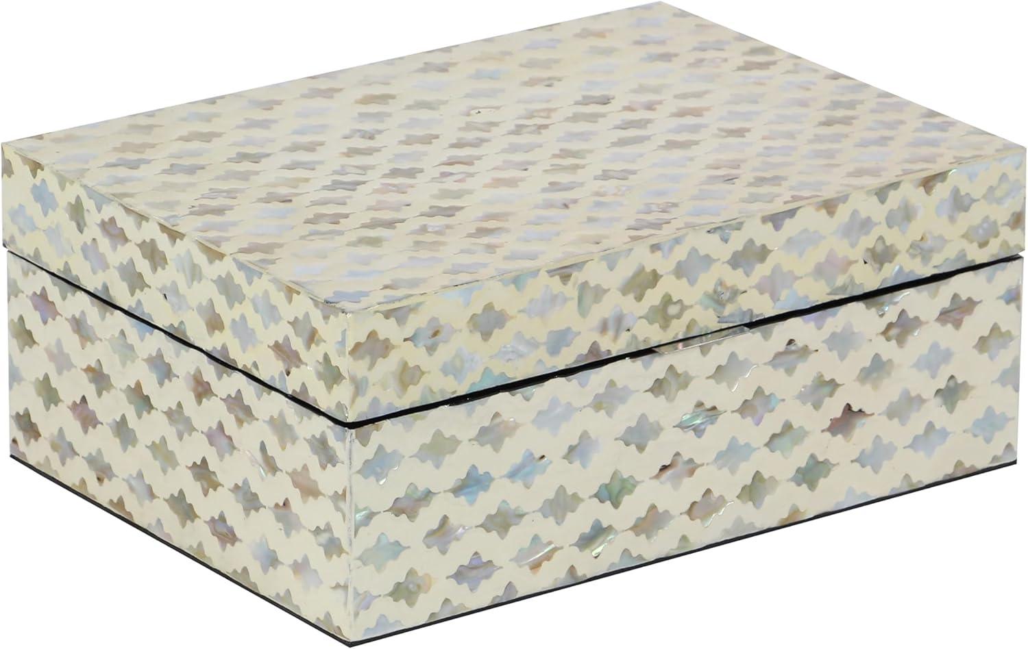 Set of 2 Wooden Boxes with Pattern - Olivia & May