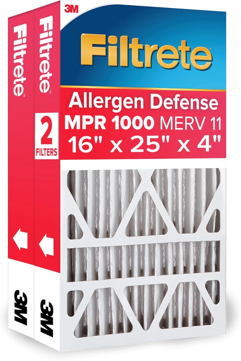 Filtrete 16x25x4 White Allergen Defense Furnace Air Filter