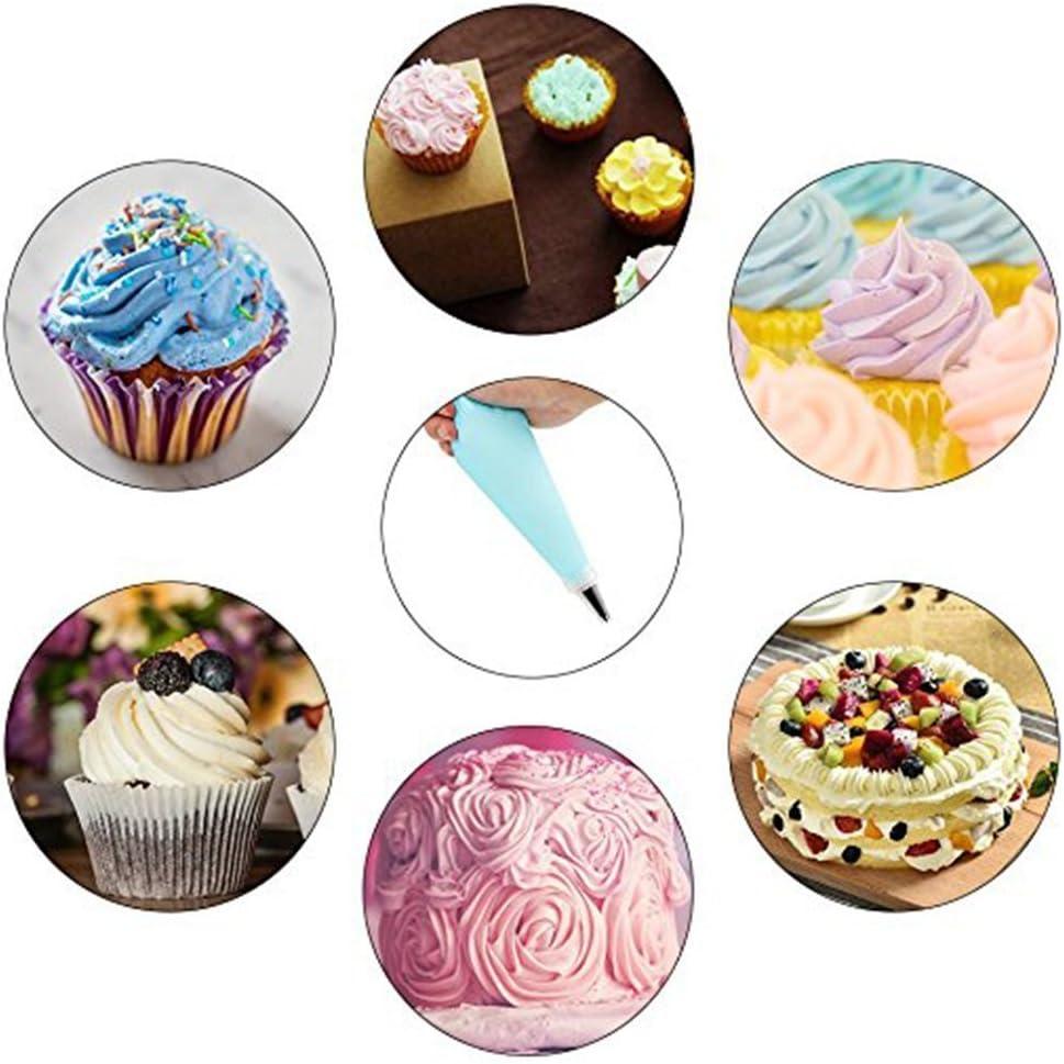 39PCS Piping Bags and Tips Set with Storage Case, Icing Tips, Large Piping Nozzles, Couplers, Silicone Pastry Bags, Flower Nails, Icing Smoother, Baking Decoration Tools for Cake Cookies