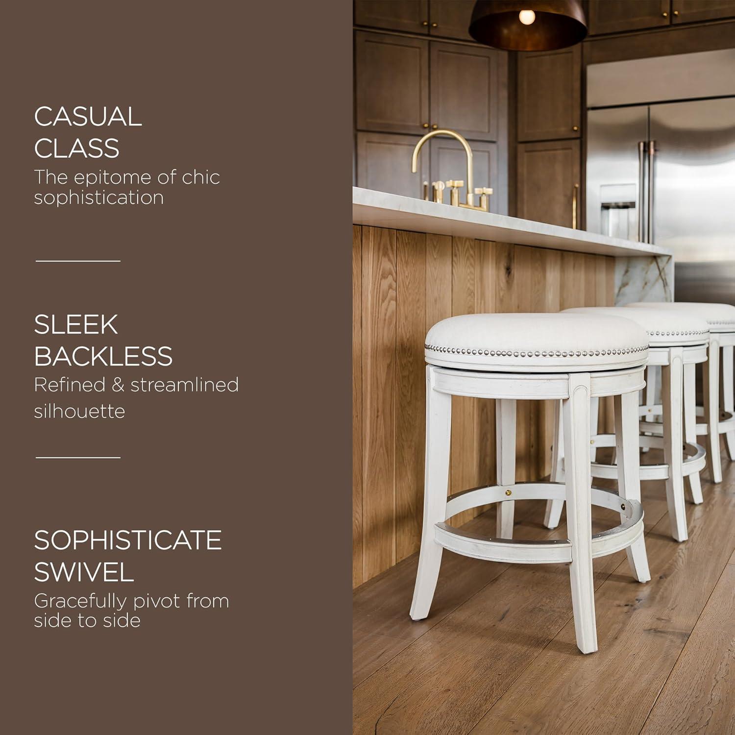 Maven Lane Maven Lane Alexander Stool with Fabric Upholstery