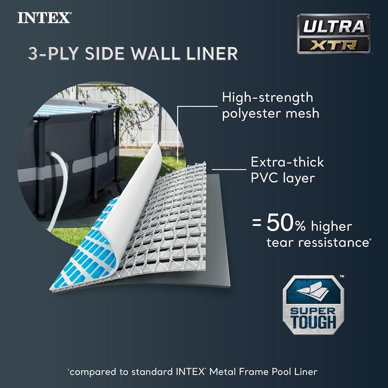 Intex 16ft X 48in Ultra XTR Pool Set with Sand Filter Pump, Ladder, Ground Cloth & Pool Cover