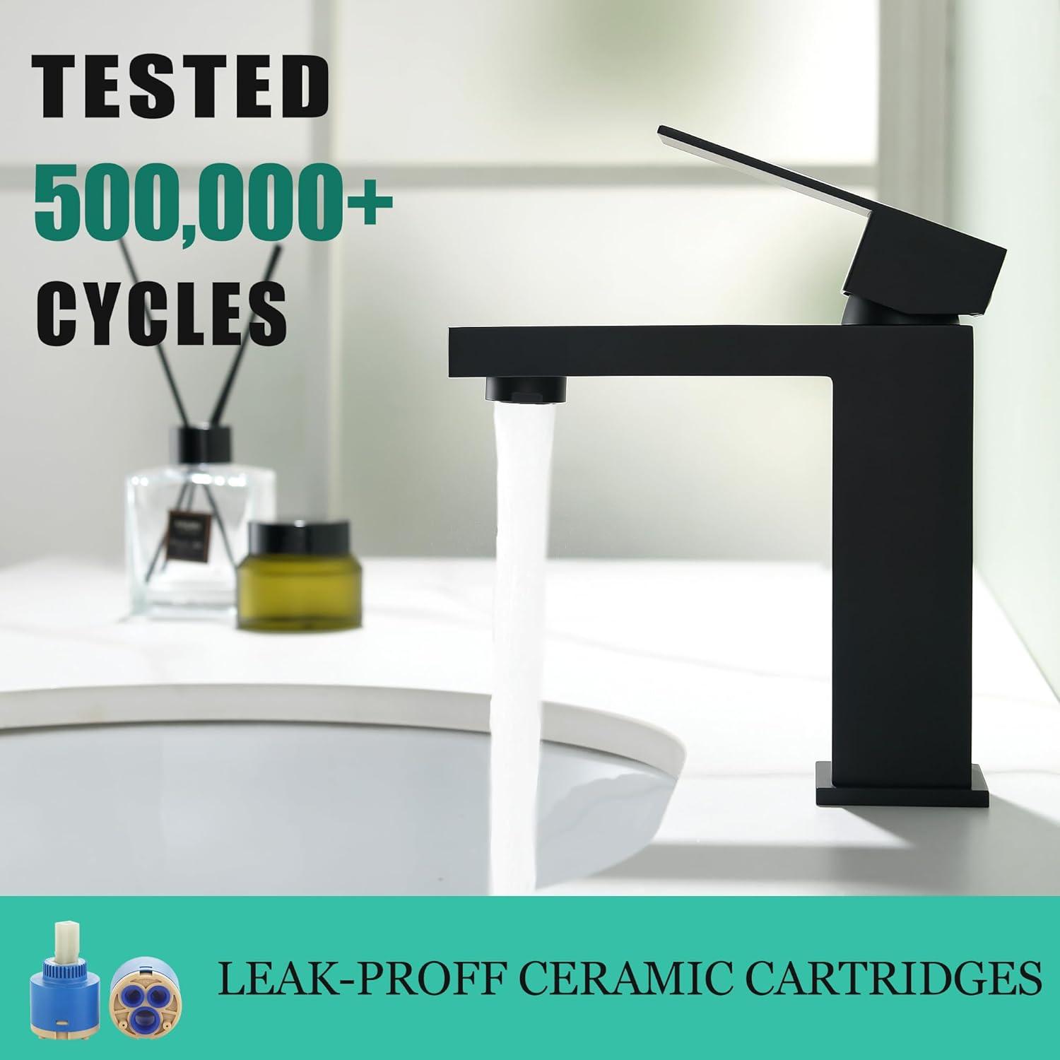 Gold Vessel Sink Faucet, Brushed Gold Tall Single Handle Bathroom Vessel Sink Faucet 1 Hole, Modern Stainless Steel Restroom Vanity Faucet with Metal Pop Up Drain and Water Supply Hose