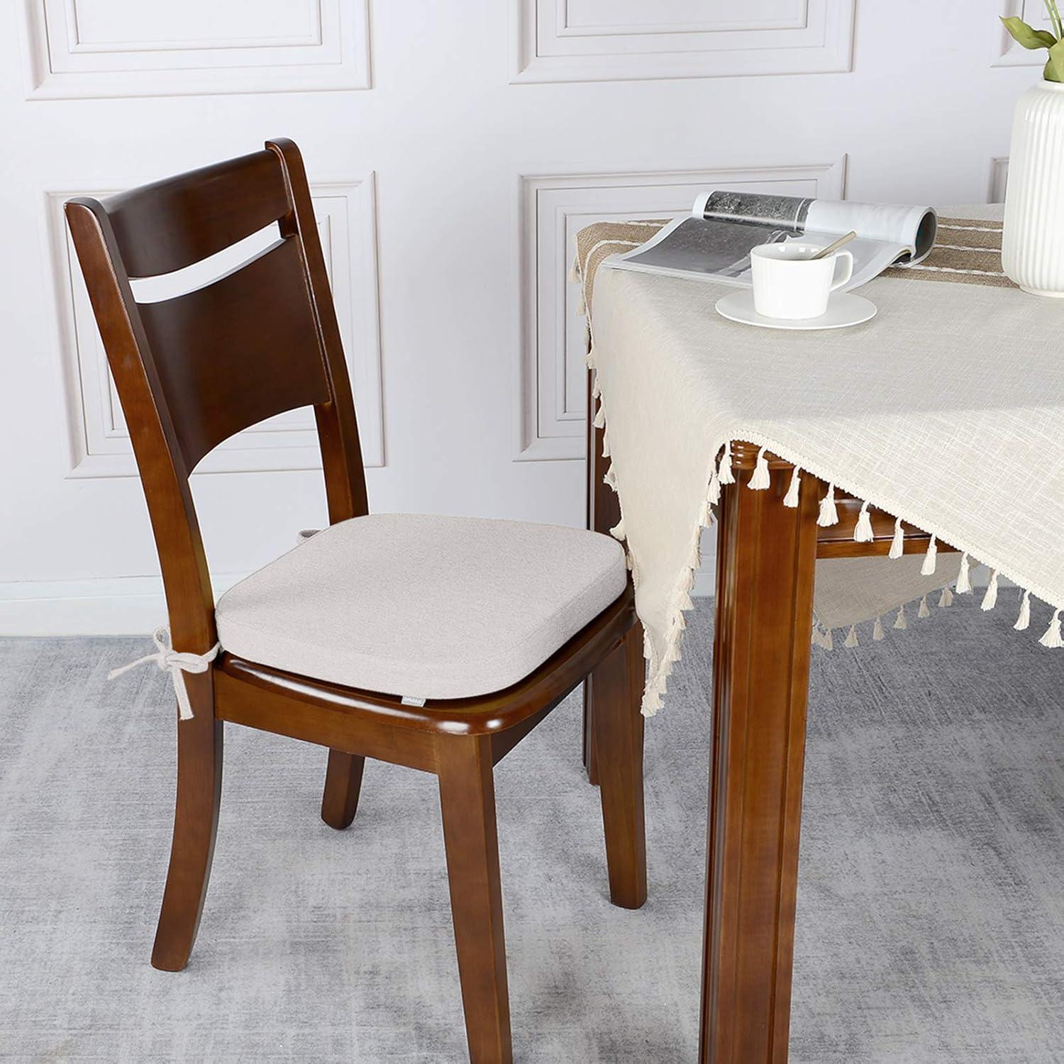 Chair Cushions for Dining Chairs Set of 4 - Off White