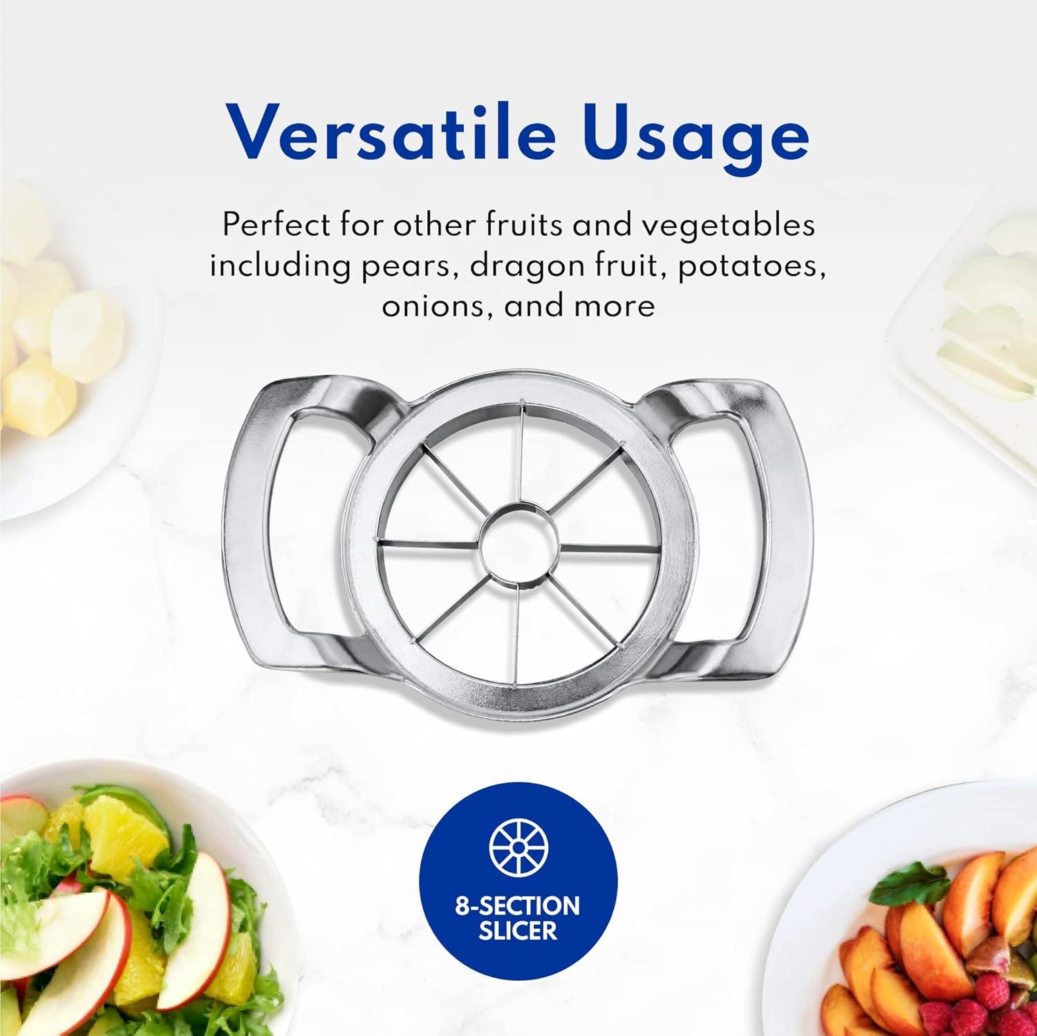 Stainless Steel Apple Corer and Divider with Oversized Handles