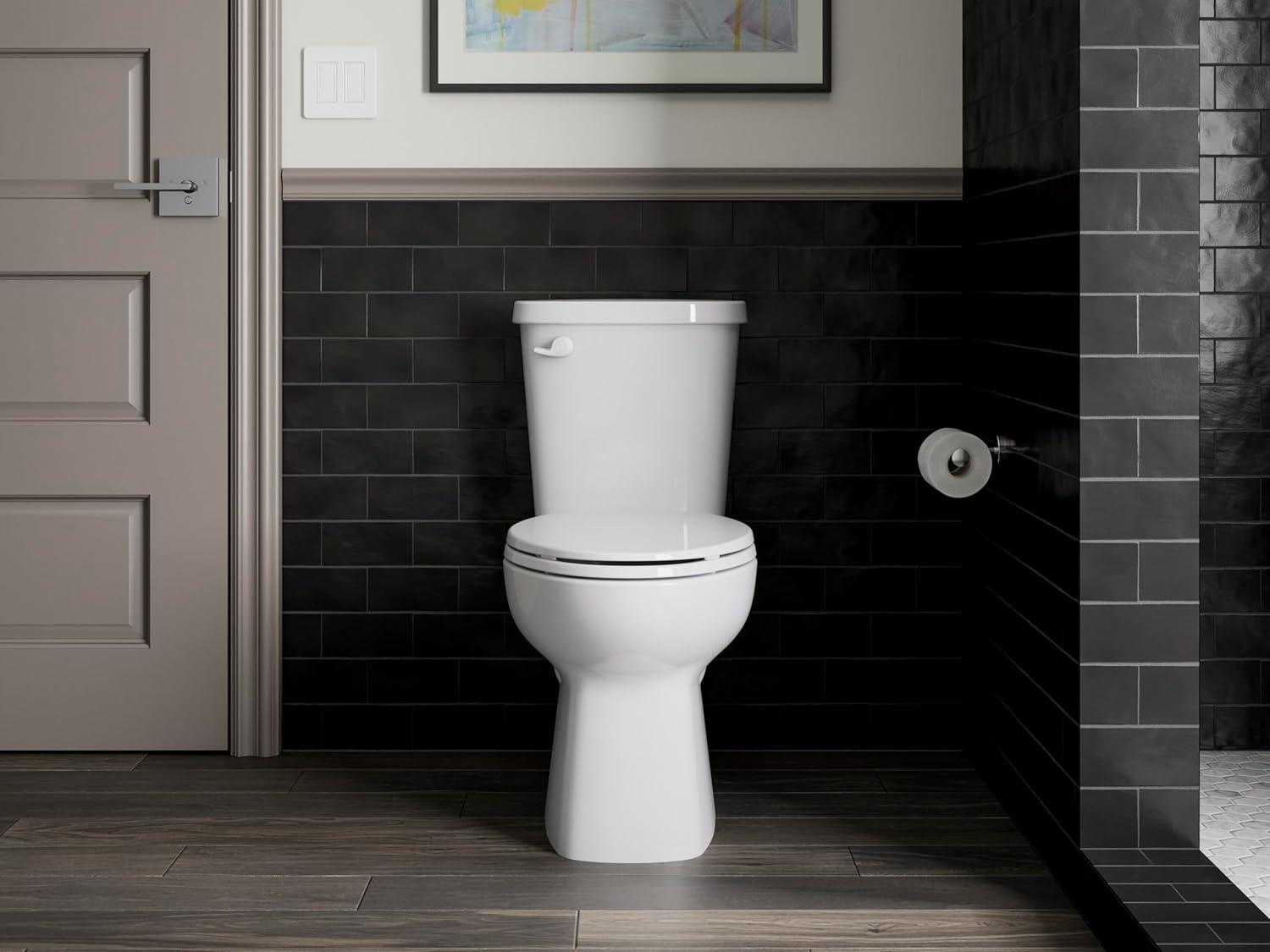 Brevia Toilet Seat with Quick-Release Hinges and Grip-Tight Bumpers