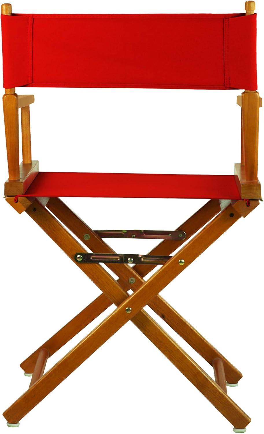 "18" Director's Chair Honey Oak Frame-Red Canvas"