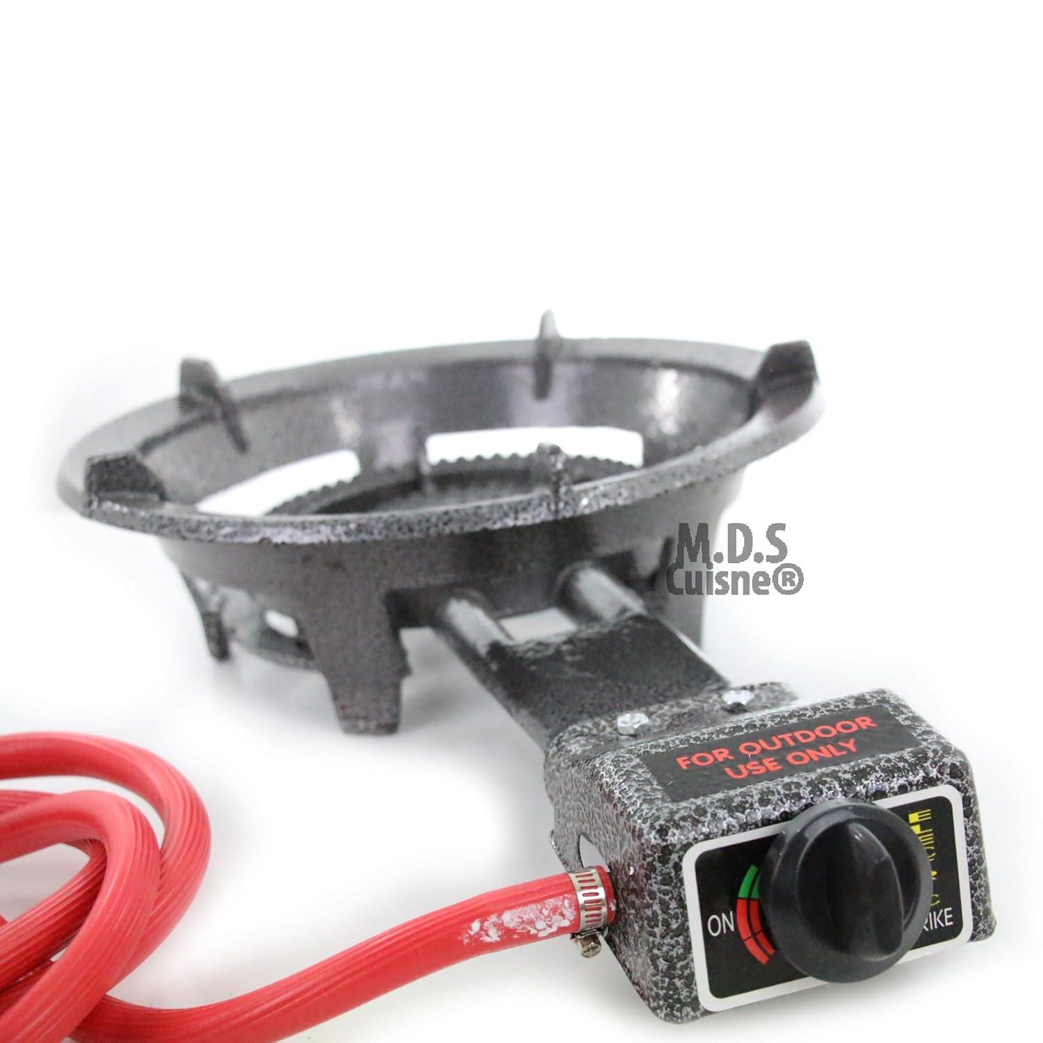 Propane Single Big Large Gas Burner Portable Stove Camping BBQ with Hose & Regulator