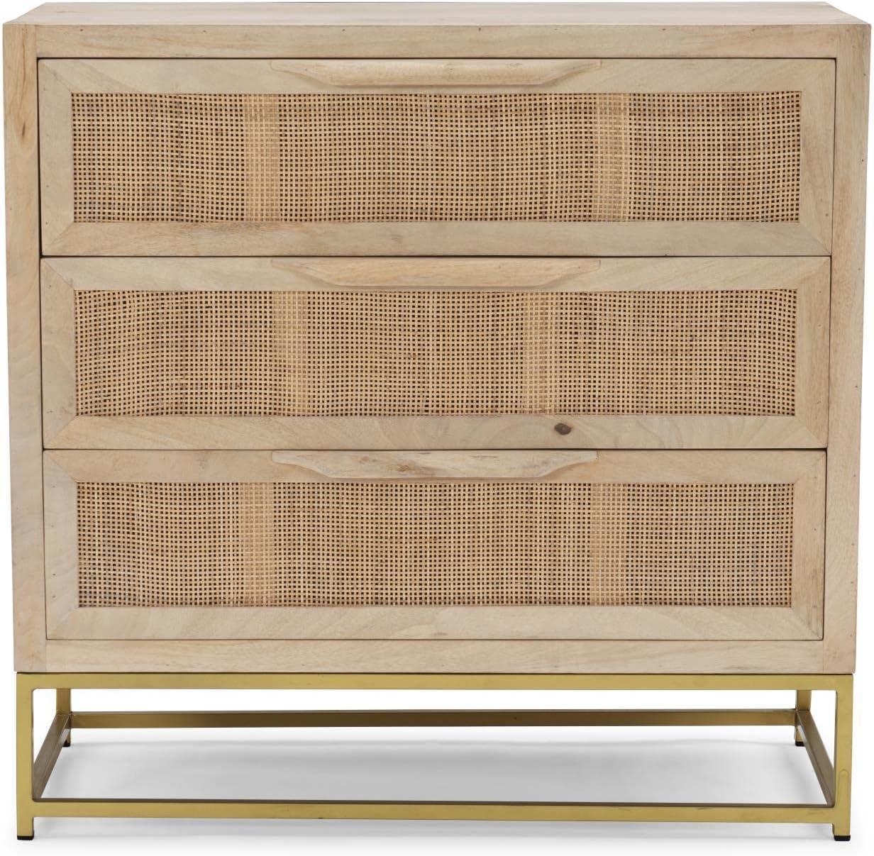 Leanne 3 Drawer 30" W Solid Wood Dresser