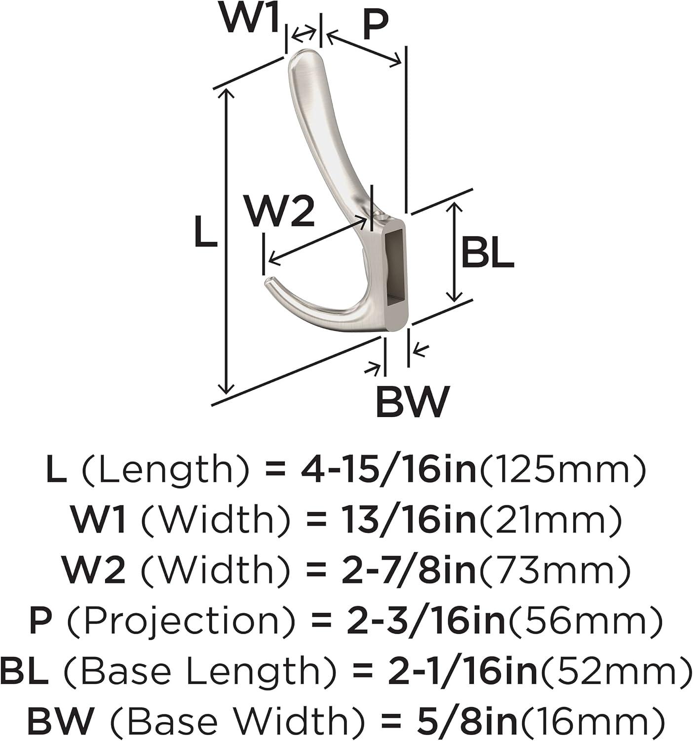 Finesse Transitional Triple Prong Decorative Wall Hook