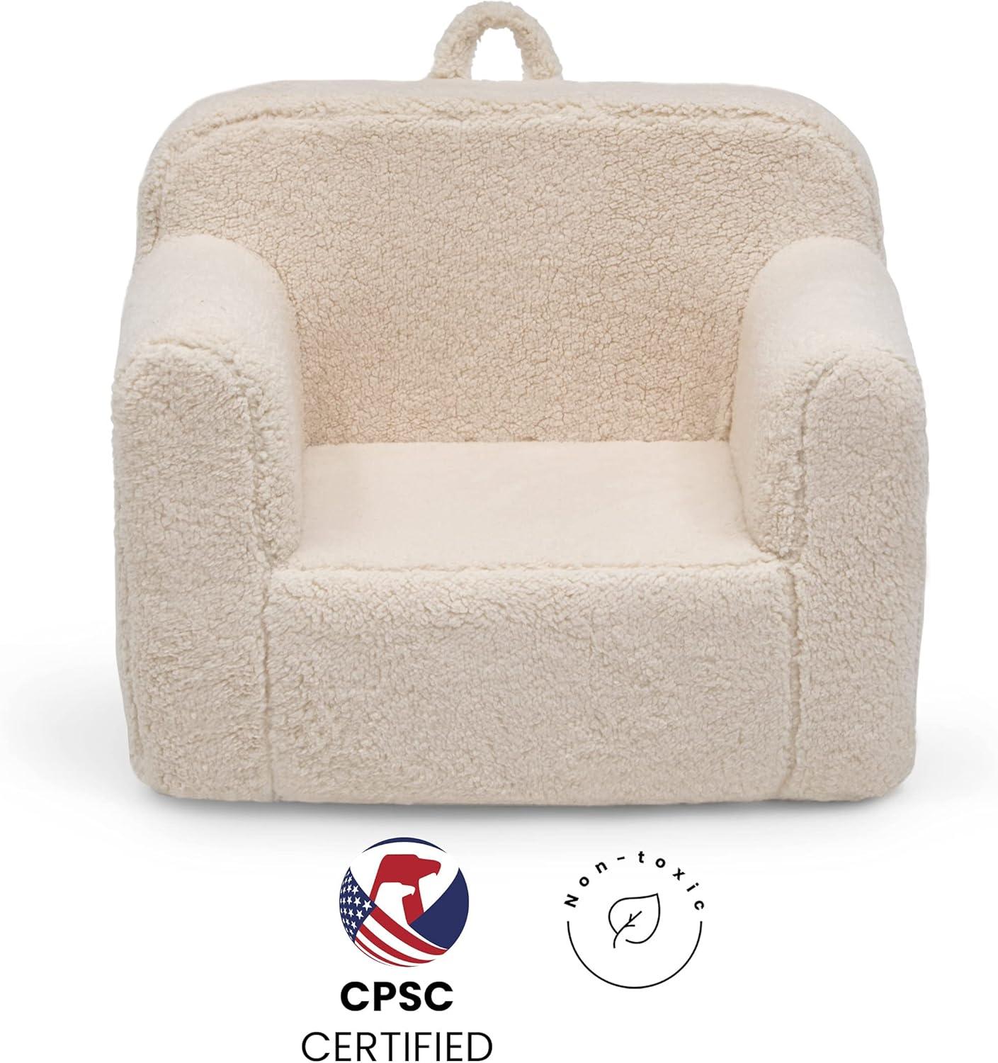 Delta Children Kids' Cozee Faux Shearling Chair - 18 Months and Up