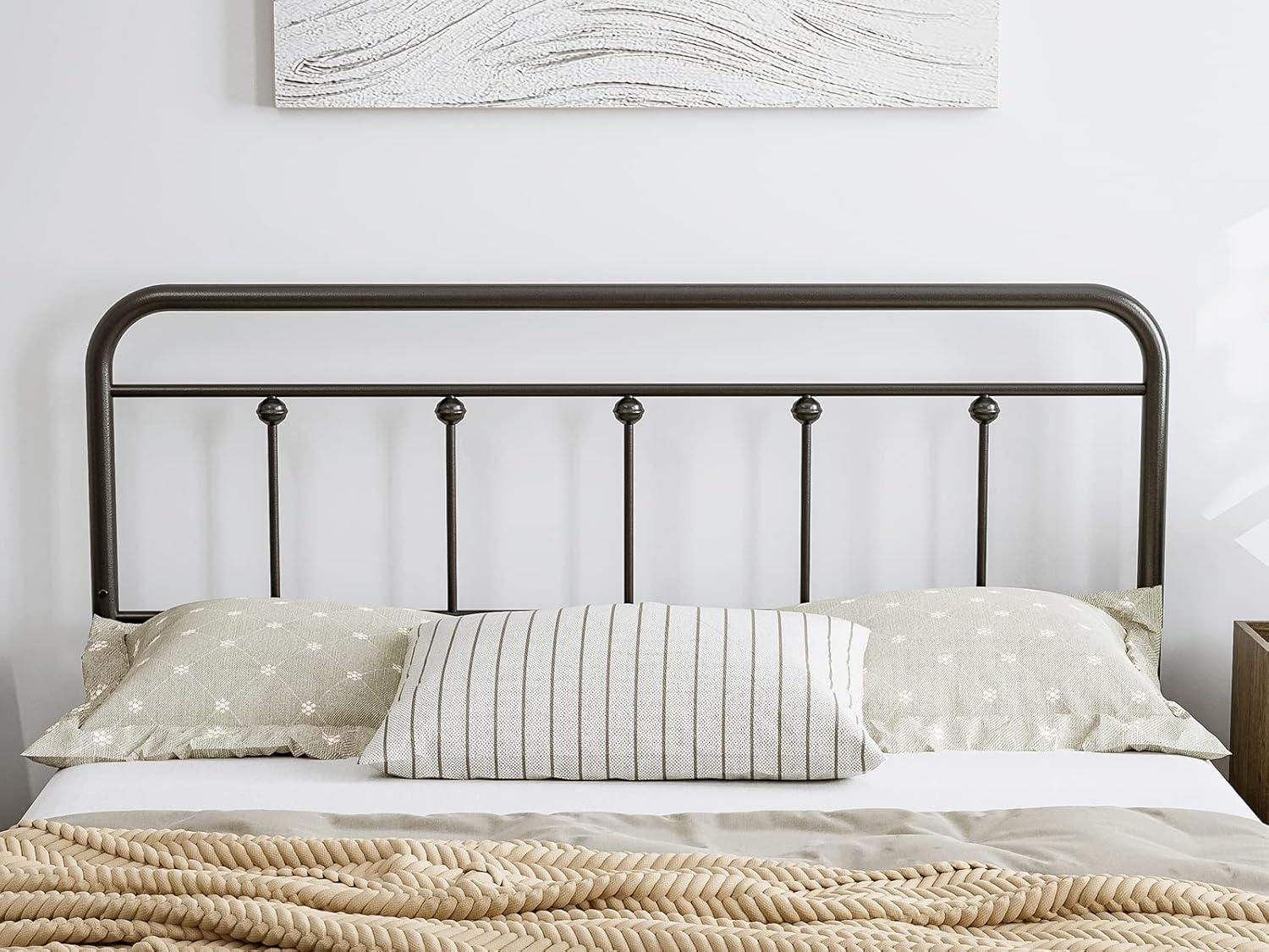 August Grove® August Grove® Metal Headboard - Adjustable Height - Farmhouse Victorian Style