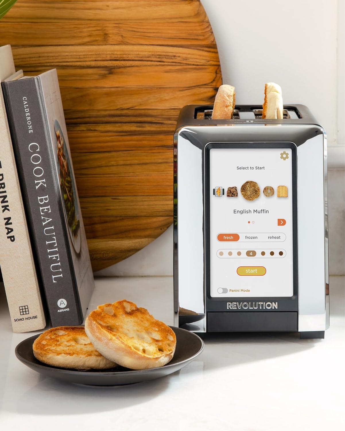 High-Speed Digital 2-Slice Stainless Steel Toaster with Touchscreen