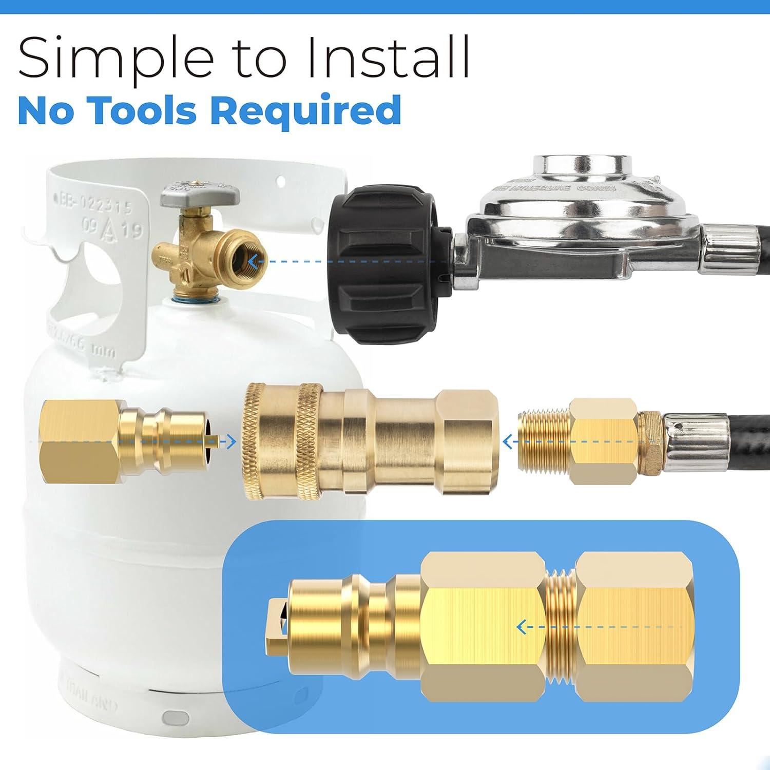 GasSaf 12ft Propane Regulator with Hose, Propane Hose for Indoor/Outdoor Heater -3/8 Quick Connect Disconnect