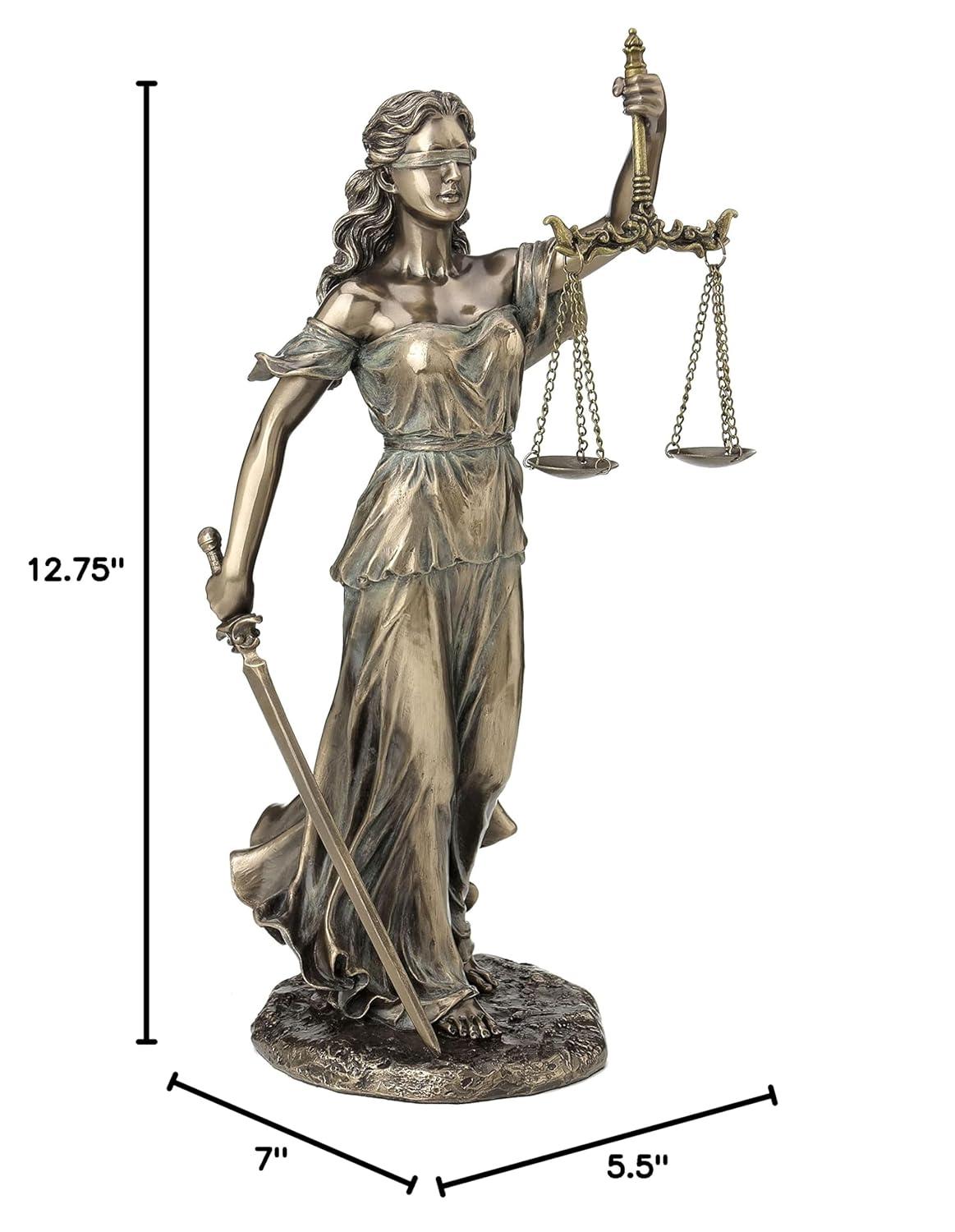 Blind Lady Justice Statue by Medieval Collectibles