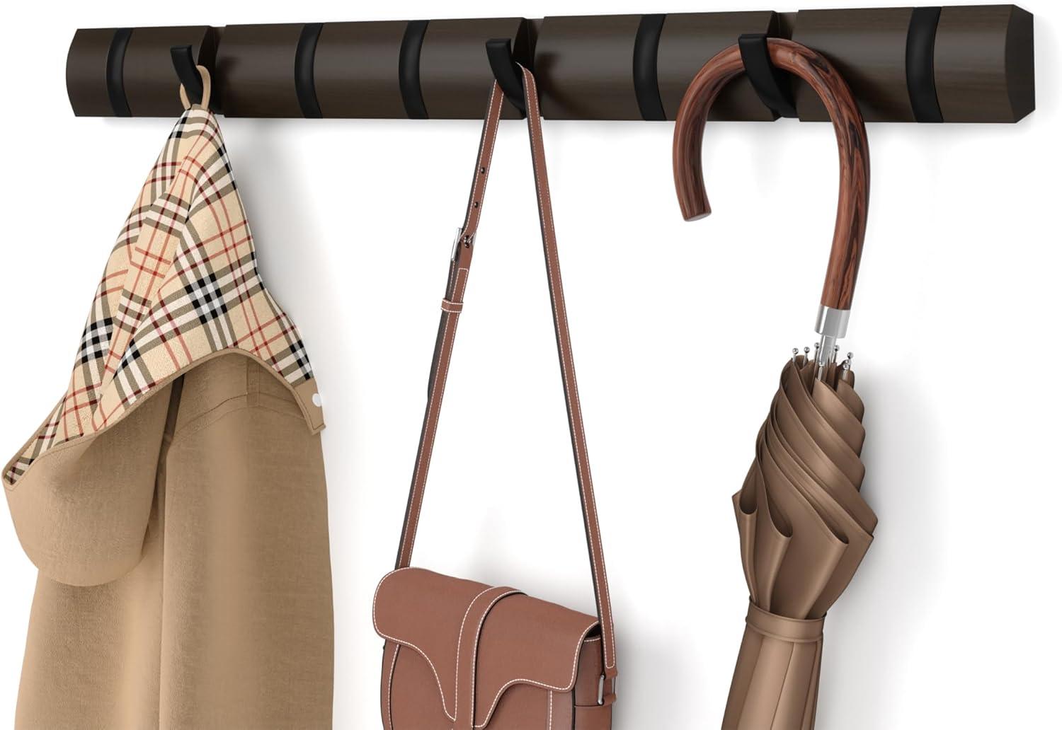 Flip 8 - Hook Solid Wood Coat Rack