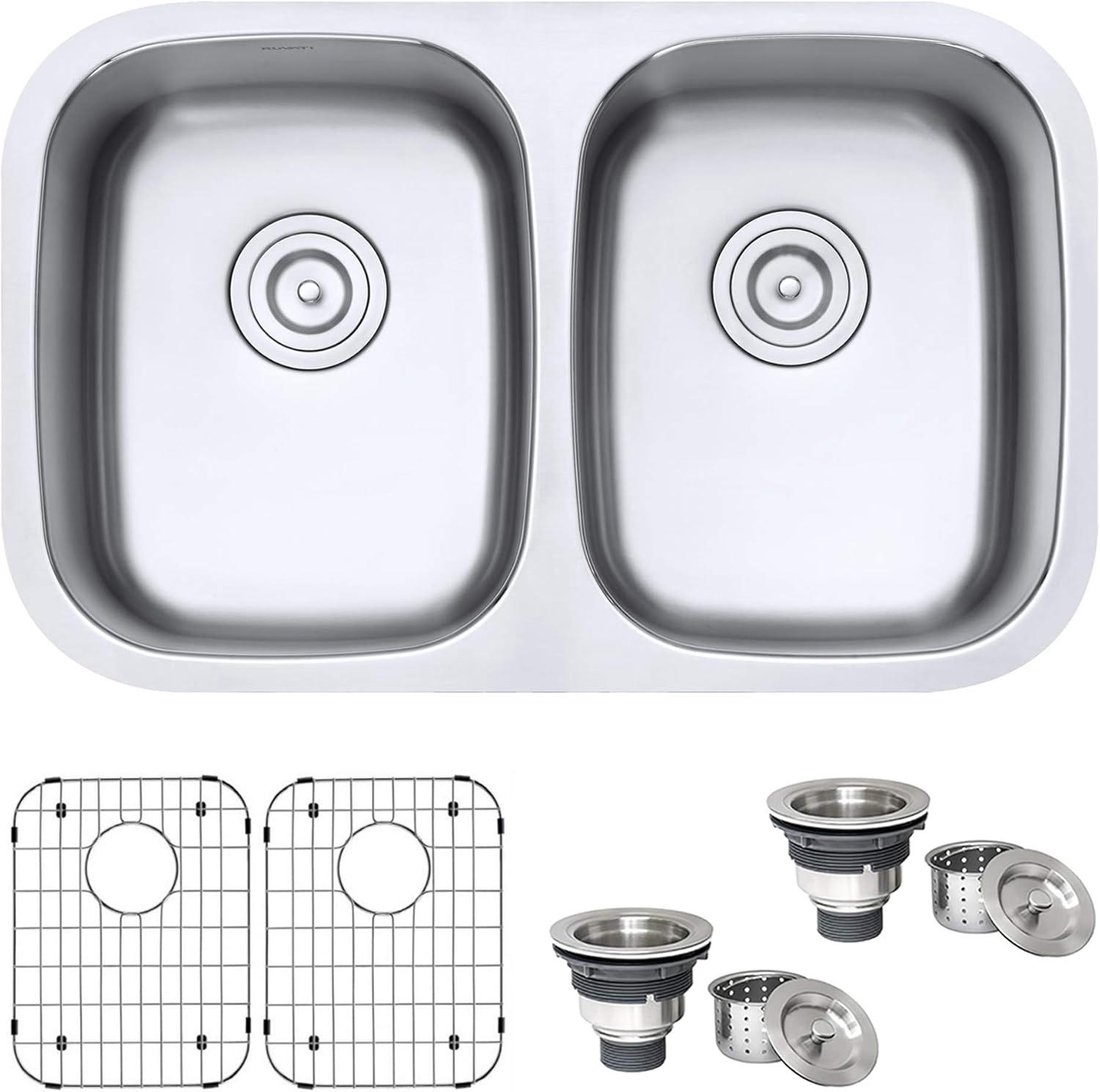 Ruvati 29-inch Double Bowl Stainless Steel Undermount Kitchen Sink