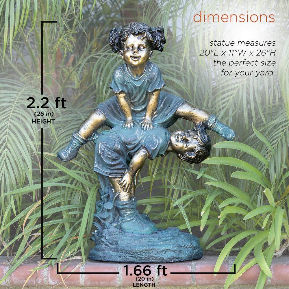 Alpine Corporation Niña Saltando sobre la Estatua Del Niño