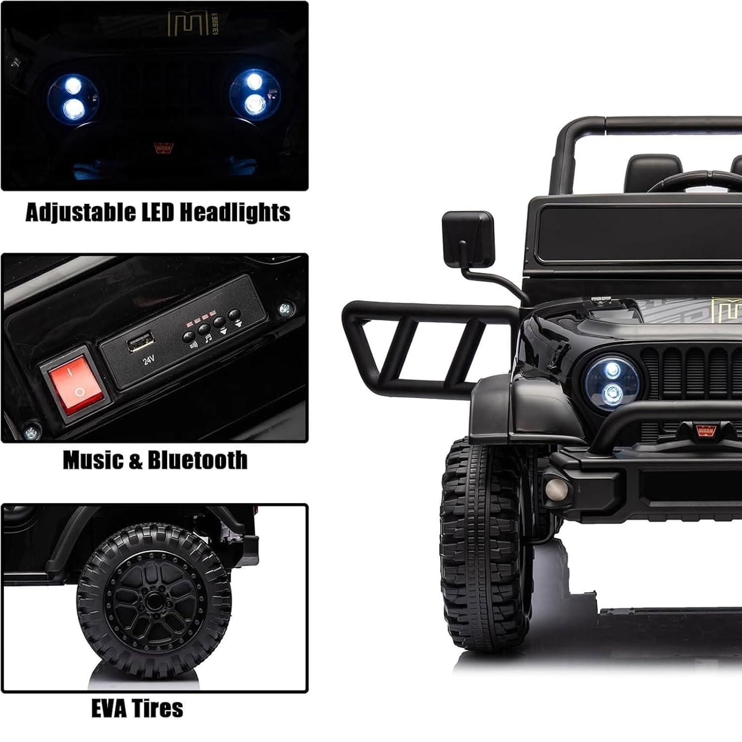 Himimi Delia Himimi 24 Voltage  Ride On Dump Truck, 2 Seater Kids UTV with Electric Dump Bed, Remote Control