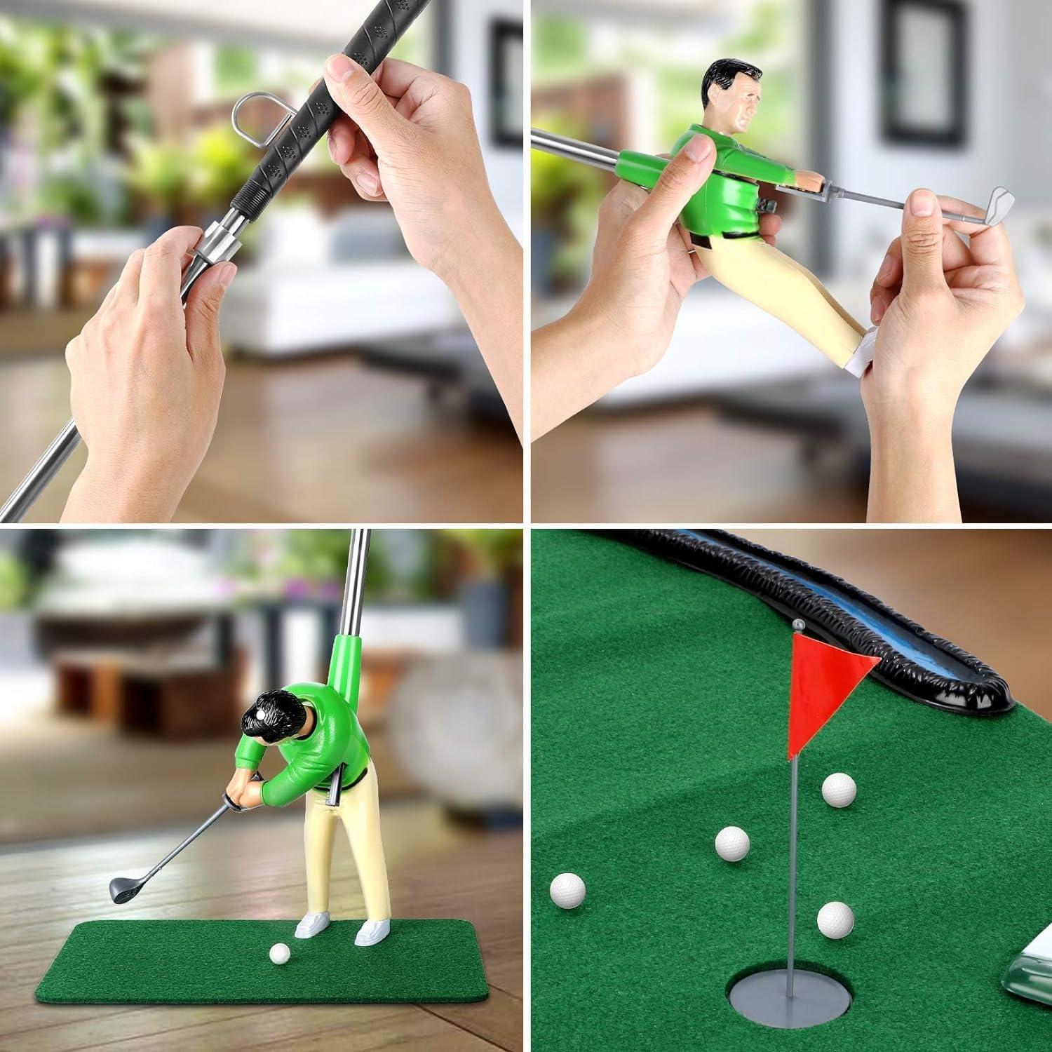 Mini Golf Games - Funny Golfer Gifts for Kids, Unique Mini Golfer On A Stick for Father's Day/Retirement Gift, Funny Games for The Whole Family, Golf Toys for 6-9 Year Old Boys & Girls