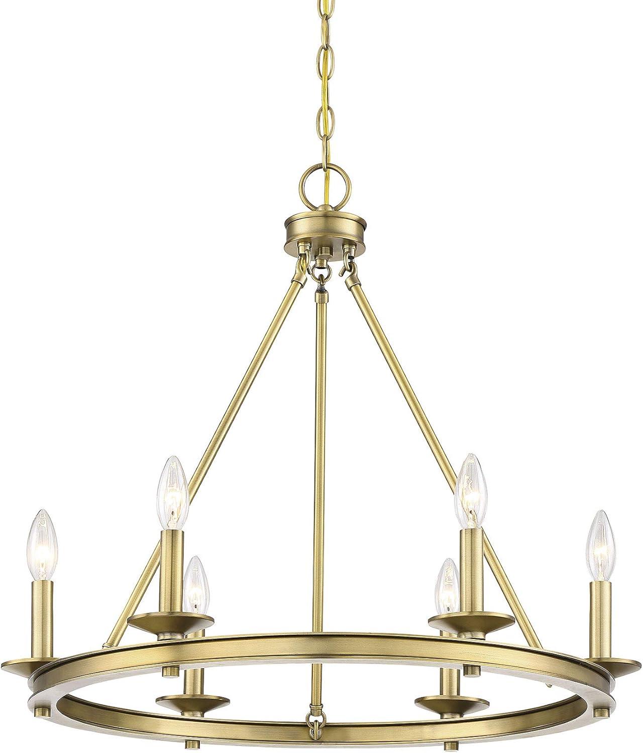 Savoy House Middleton 6 - Light Chandelier in  Warm Brass