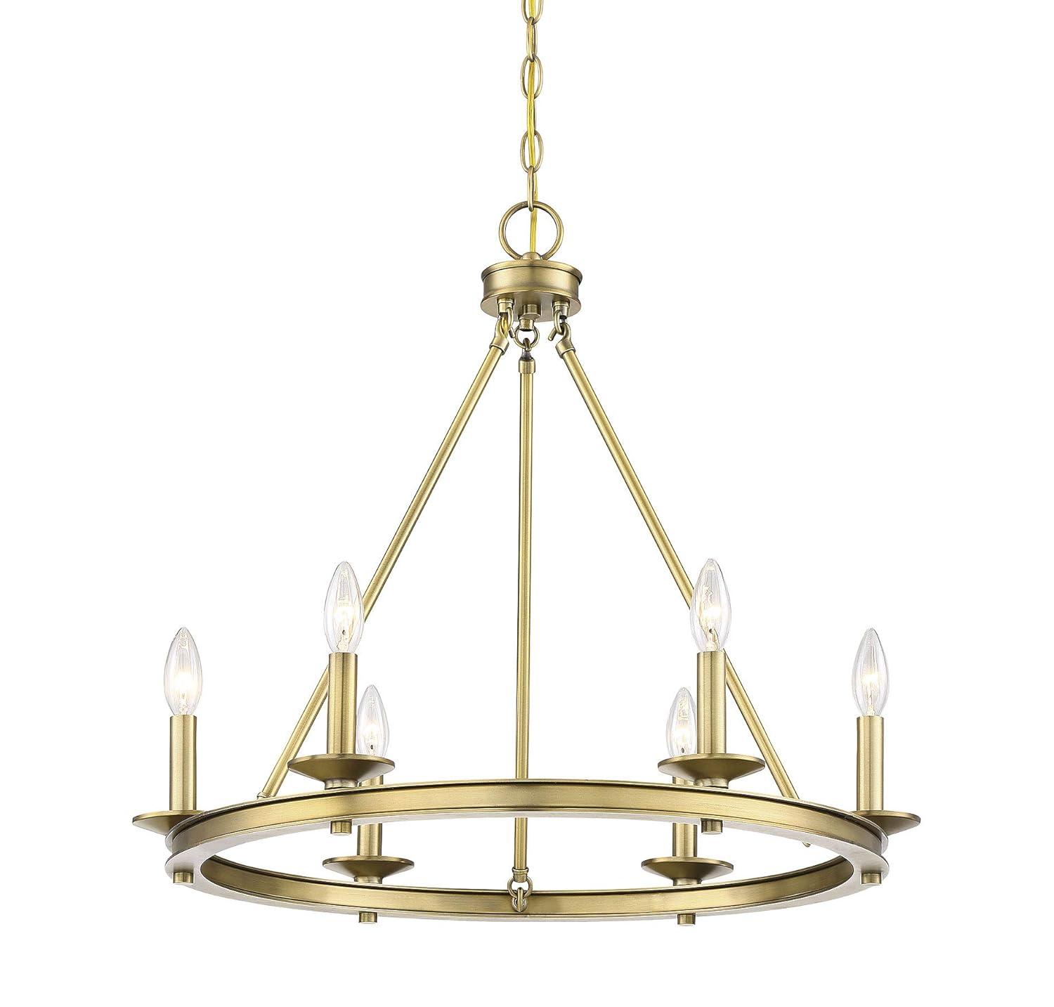 Savoy House Middleton 6 - Light Chandelier in  Warm Brass
