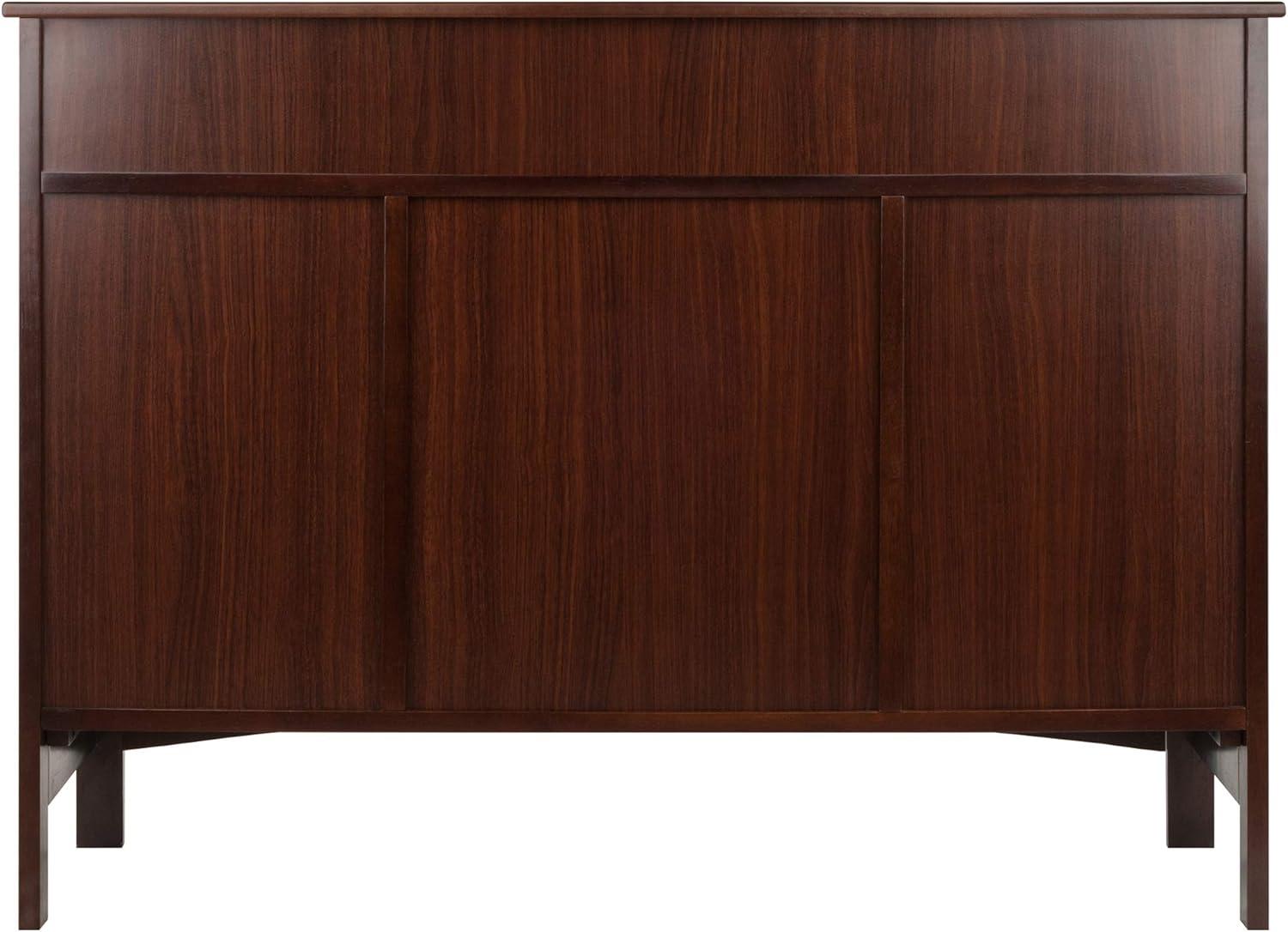 Winsome Gordon Buffet Cabinet/Sideboard Cappuccino: Transitional Style, Hardwood Frame, Sliding Doors, 2 Drawers