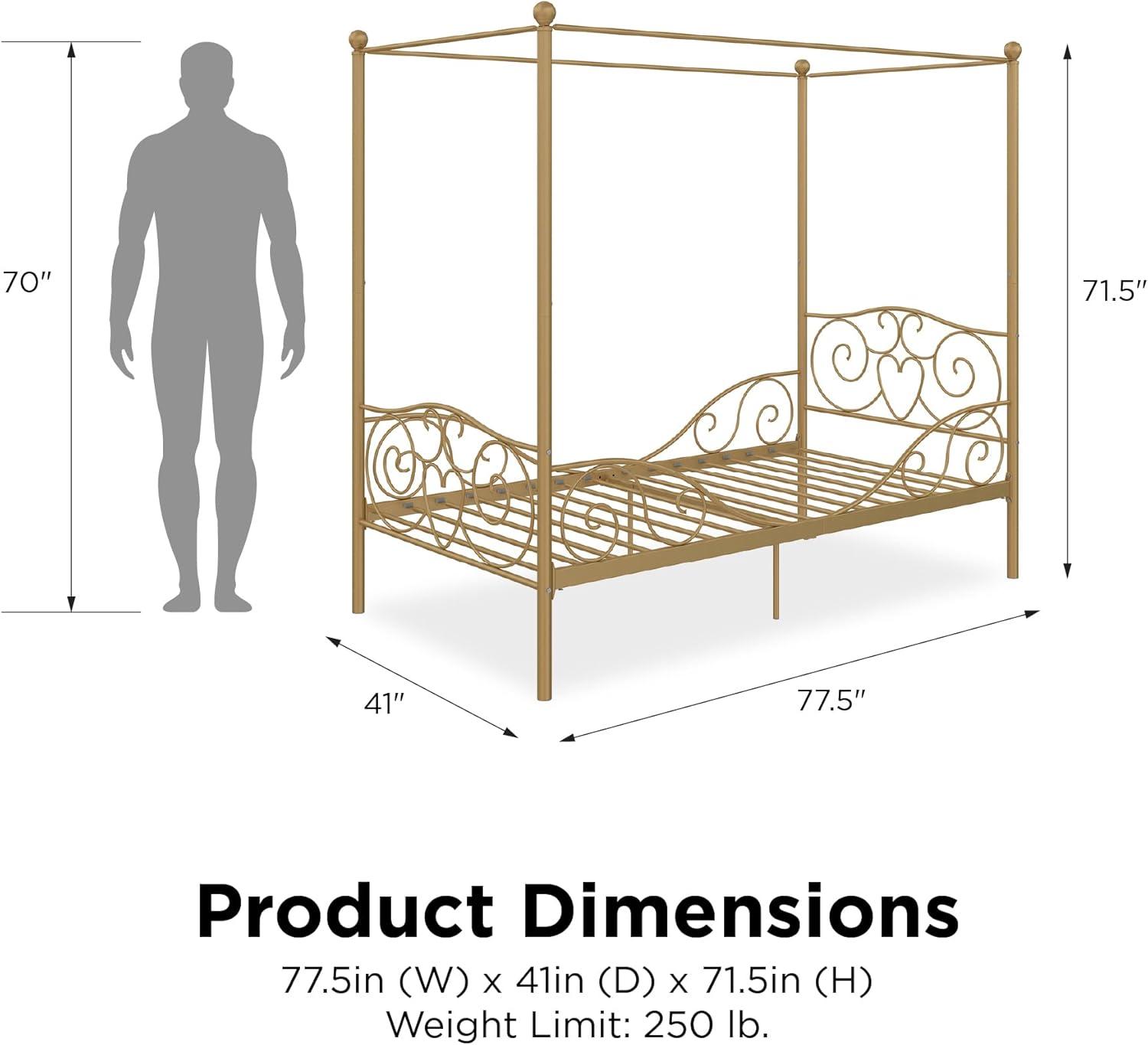 DHP Canopy Metal Bed