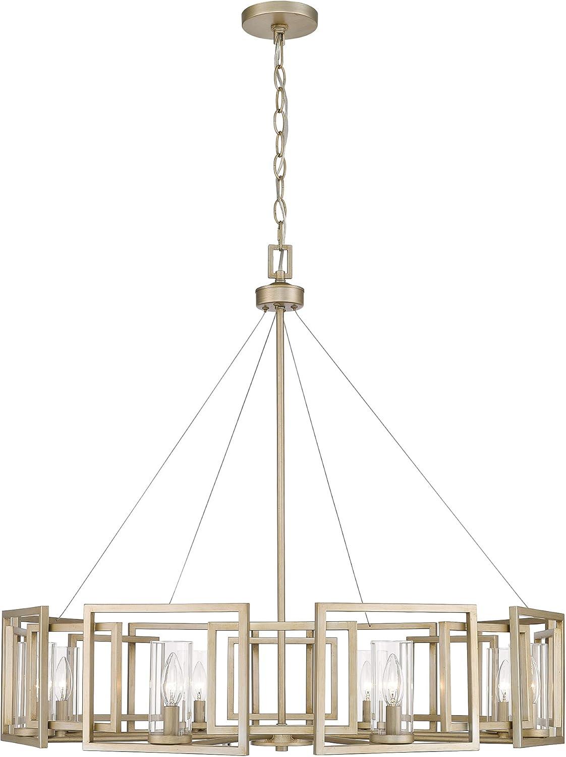 Marco 35.5" Gold and Bronze 8-Light Chandelier