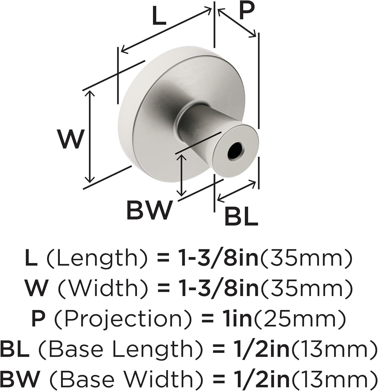 Amerock Destine Cabinet or Furniture Knob, 1-3/8 inch (35mm) Diameter