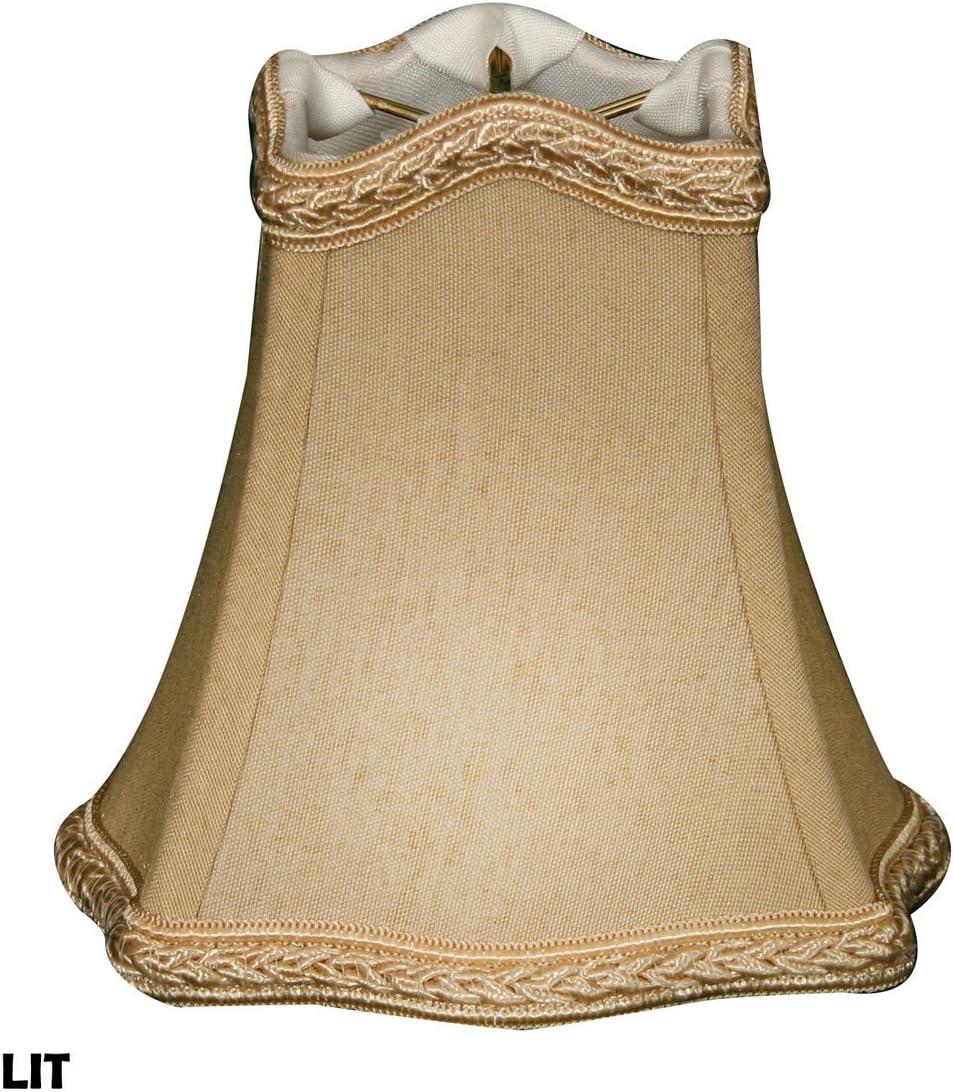 Royal Designs, Inc. Decorative Trim Hexagon Empire Chandelier Shade CS-508AGL-6, Antique Gold, 2.5 x 5 x 4.5, Pack of 6