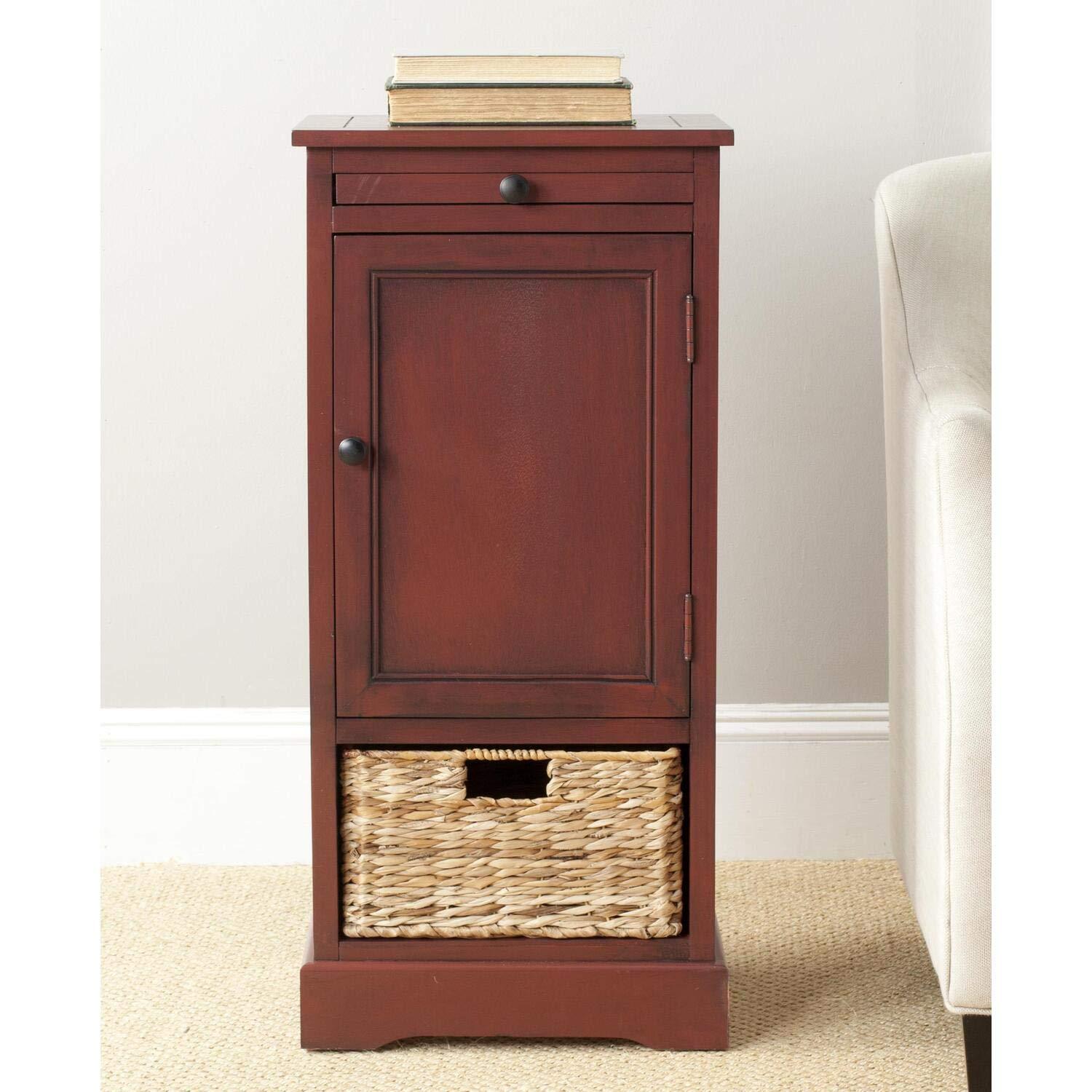 Raven Storage Unit - AMH5703 - Distressed Cream - Safavieh Couture