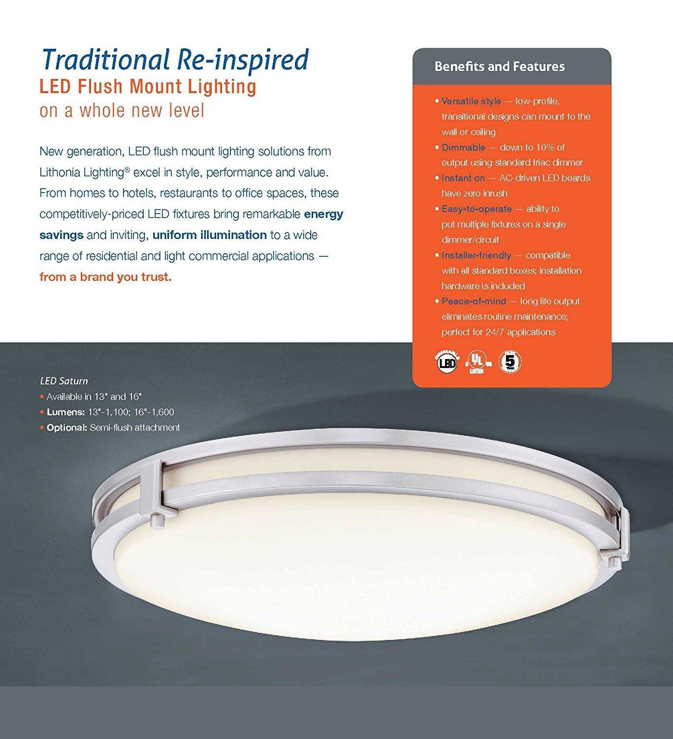 Saturn Acrylic LED Flush Mount