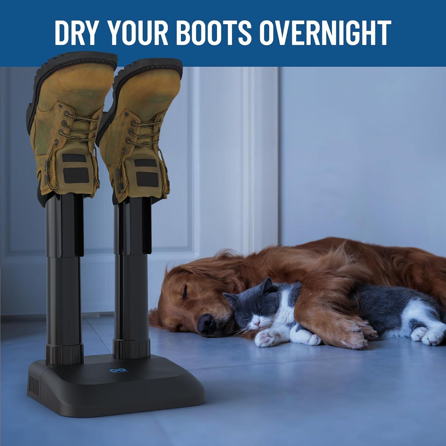 BEACHWATER POOL & SPA, LLC Convection Boot Dryer For Work Boots, Silent Boot Warmer, Energy-Efficient Shoe Dryer With Fanless Feature To Reduce Smells – Ideal For Sneakers, Cleats, And Winter Gear, Ski Boots, Gloves, & Shoes