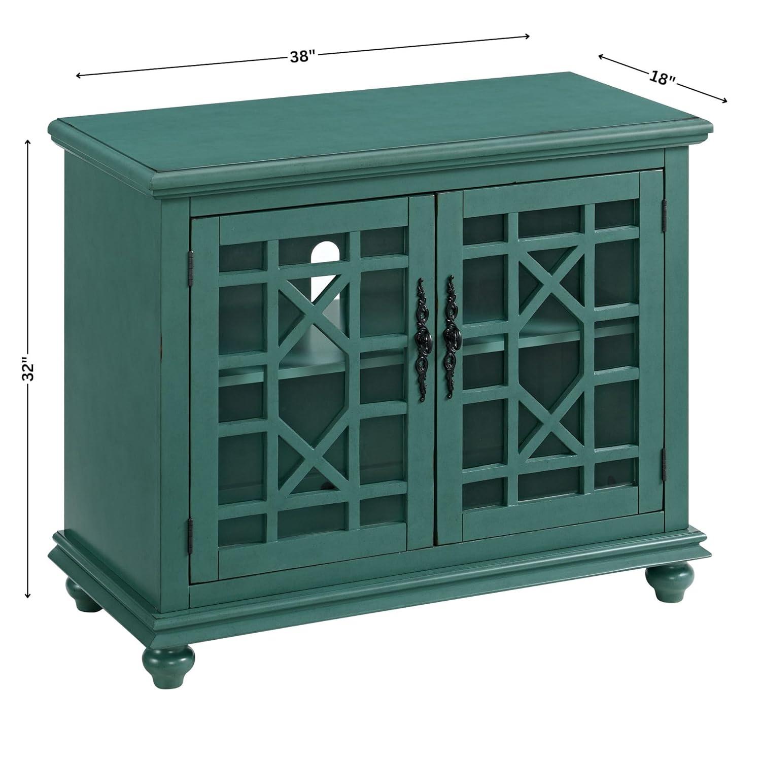 Martin Svensson Home Elegant Small Spaces TV Stand, Teal