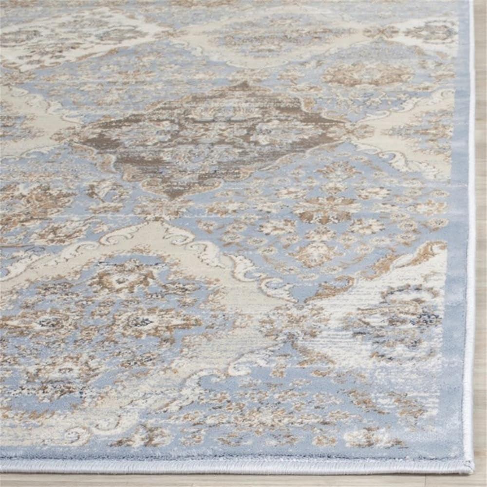 Vintage VTG572 Power Loomed Indoor Area Rug - Light Blue/Ivory - 5'1"x7'7" - Safavieh